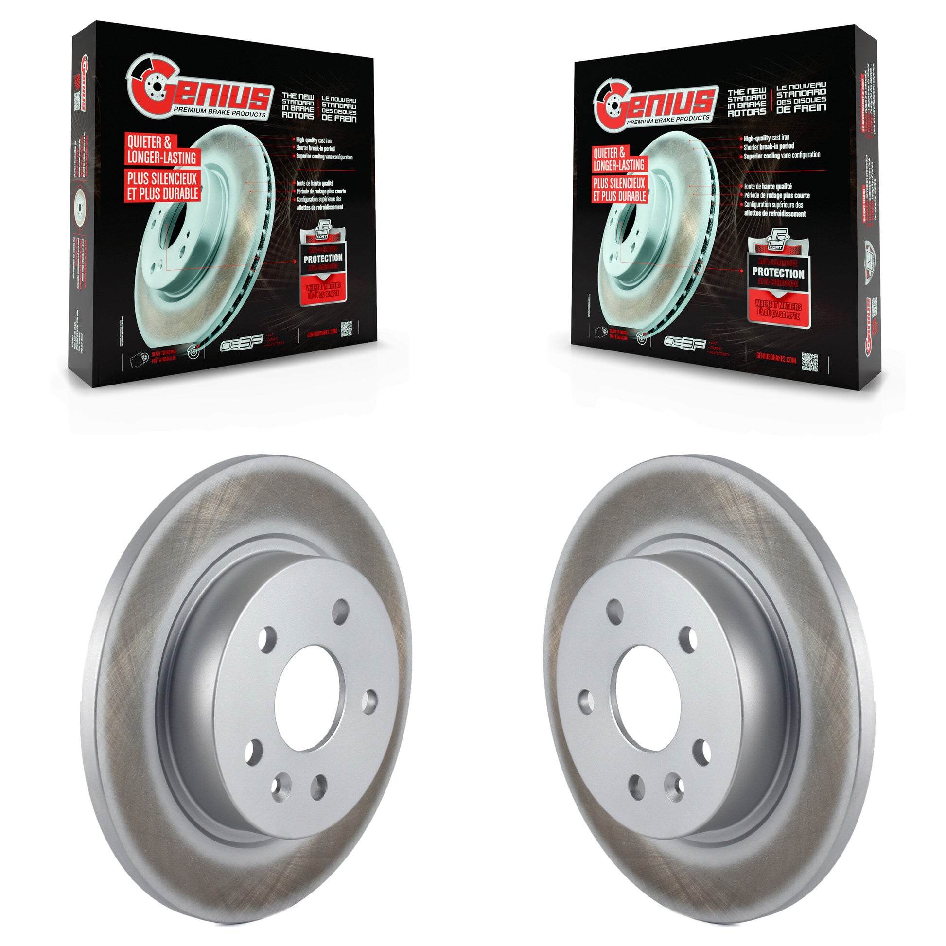 Genius KG-100413 Disc Brake Rotor for 2011-2022 Chevrolet Cruze, Chevrolet Cruze Limited and More - Rear