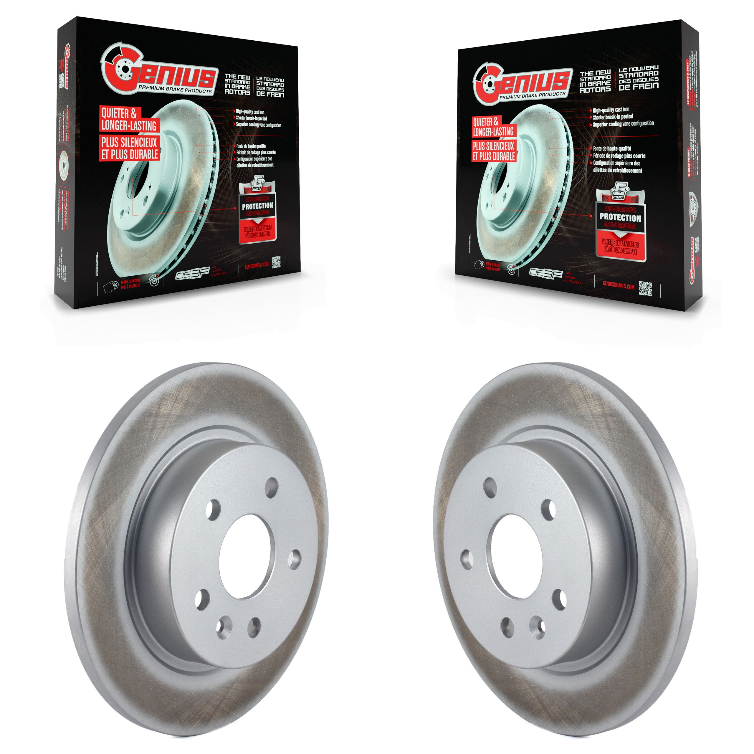 Genius KG-100413 Disc Brake Rotor for 2011-2022 Chevrolet Cruze, Chevrolet Cruze Limited and More - Rear