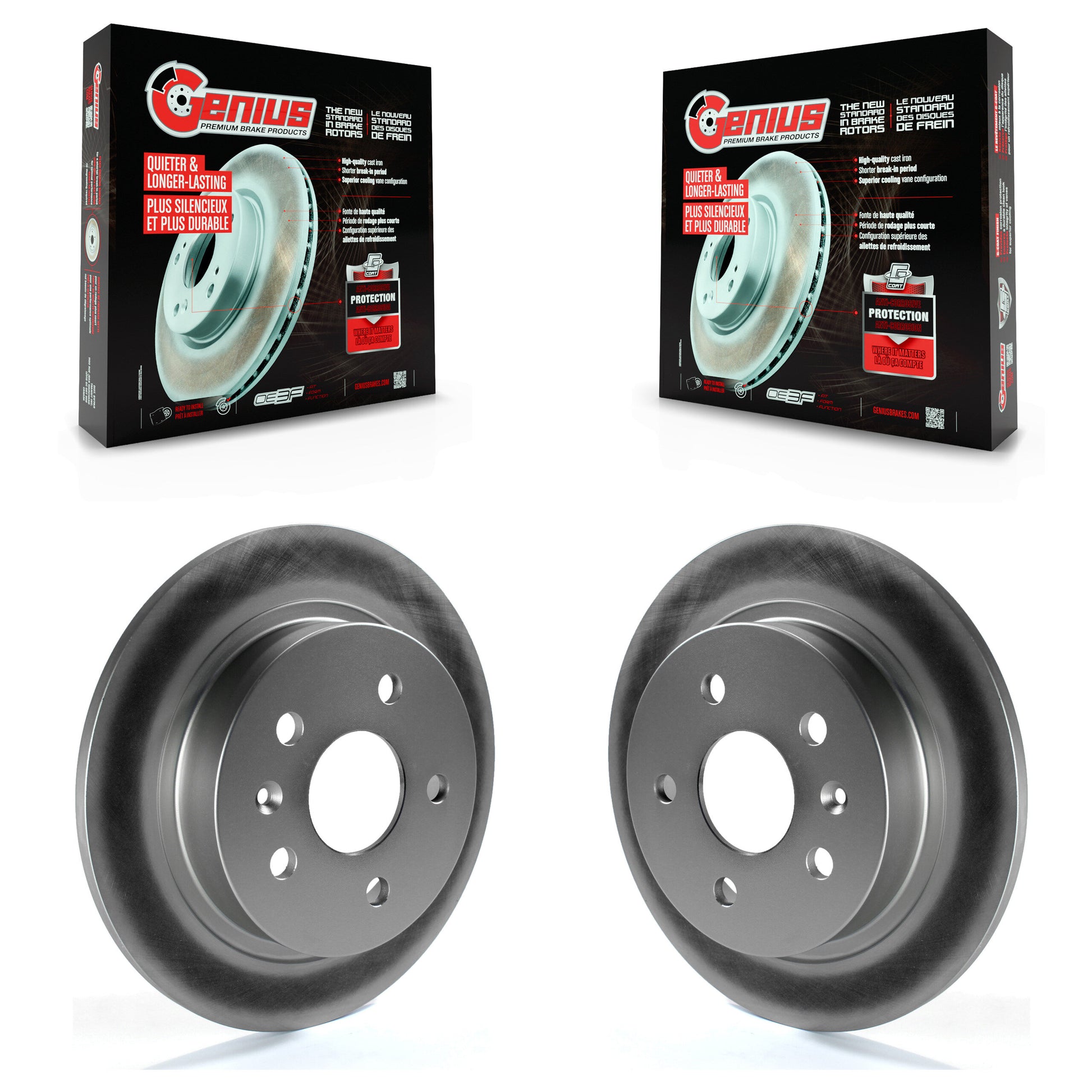 Genius KG-100415 Disc Brake Rotor for 2011-2017 Chevrolet Malibu Limited, Chevrolet Malibu and More - Rear