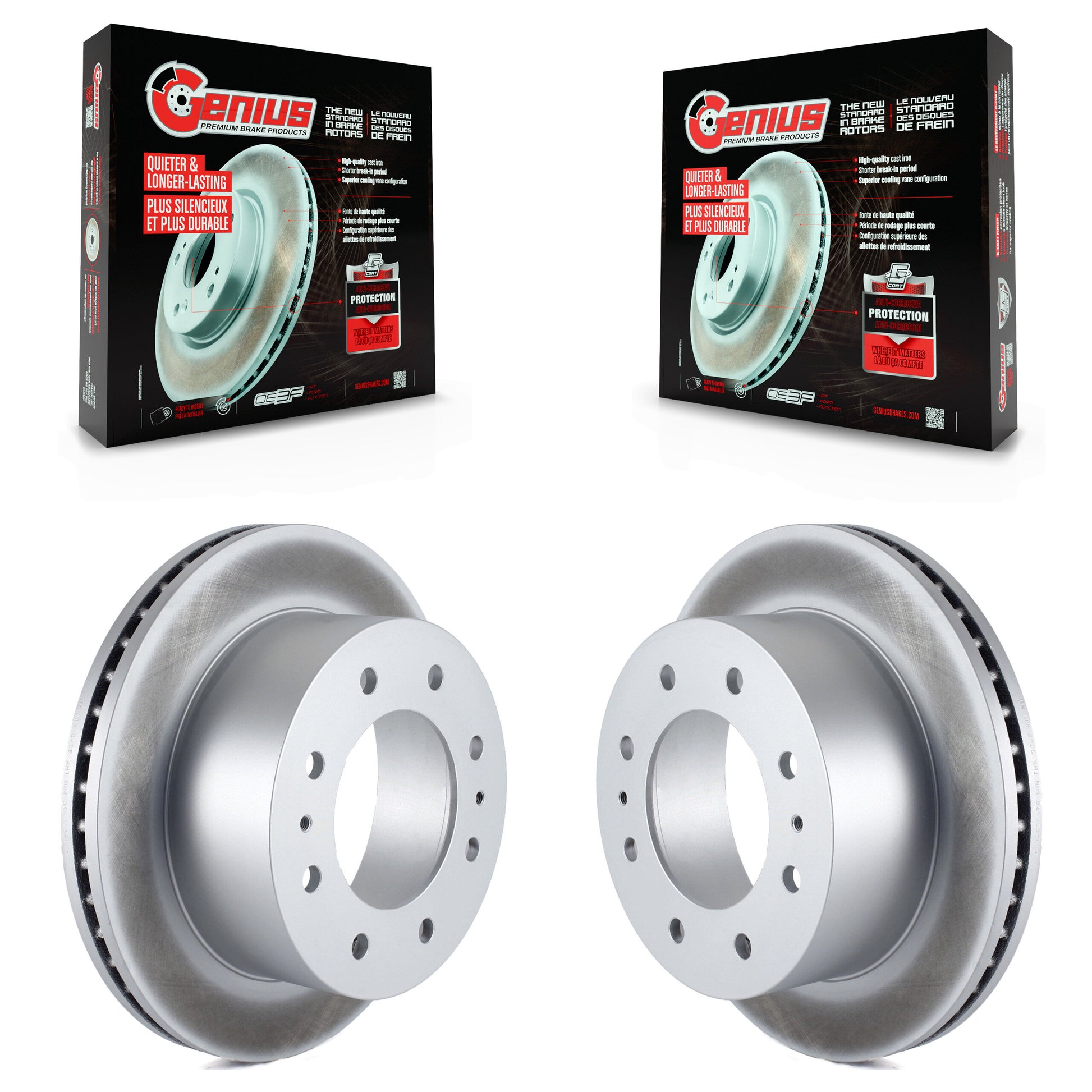 Genius KG-100416 Disc Brake Rotor for 2011-2024 Chevrolet Suburban, Chevrolet Suburban 3500 HD and More - Rear