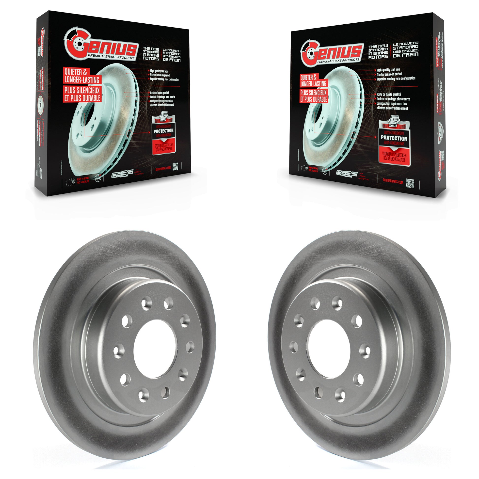Genius KG-100420 Disc Brake Rotor for 2016-2024 Buick Regal TourX, Buick Regal Sportback and More - Rear