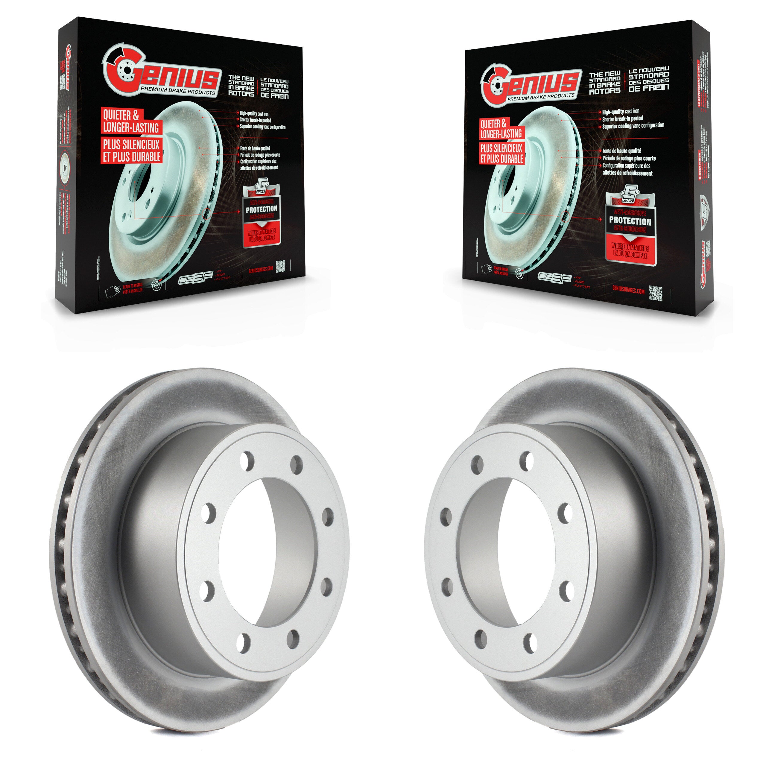 Genius KG-100427 Disc Brake Rotor for 1996-2007 Ford E-150, Ford E-350 Econoline and More - Rear