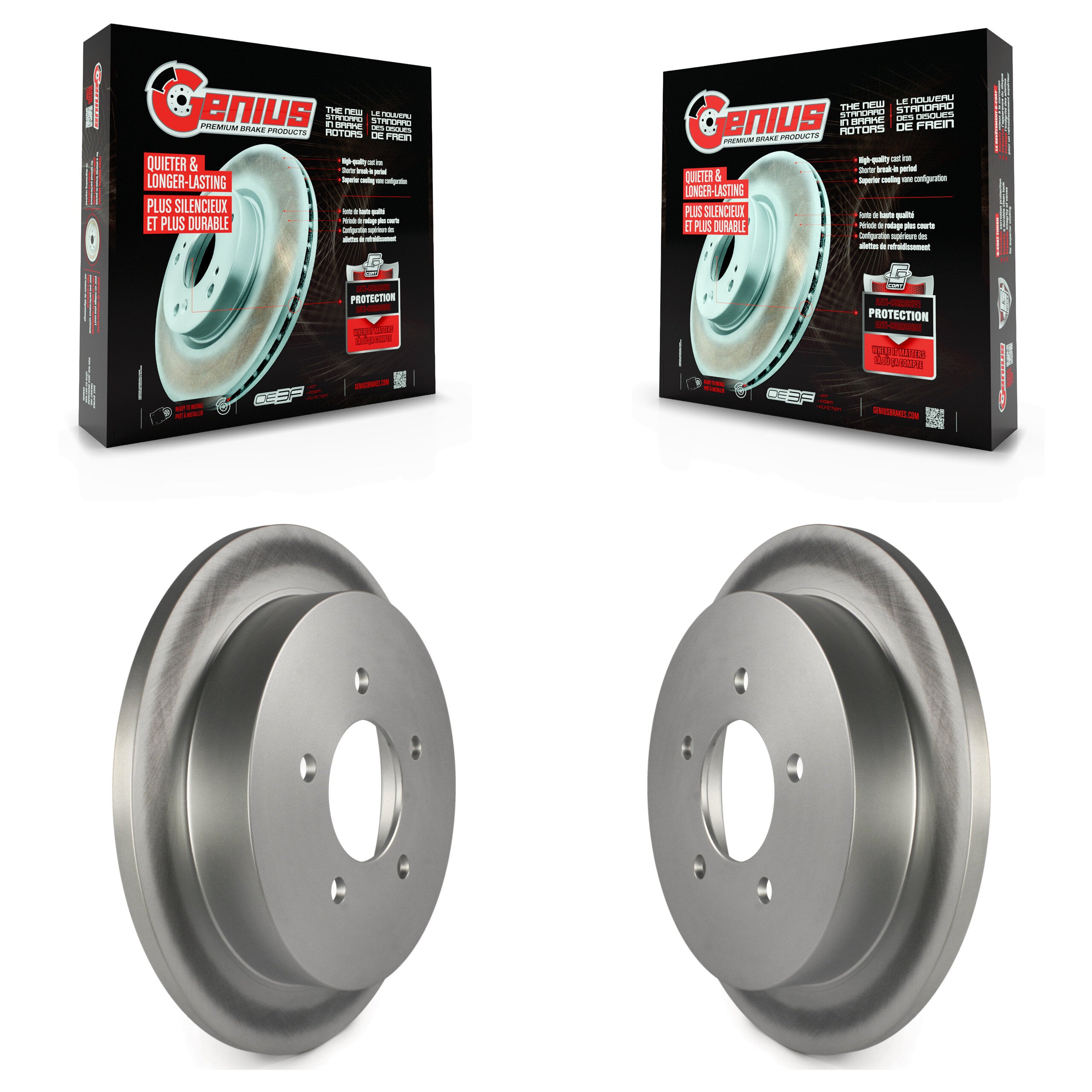 Genius KG-100429 Disc Brake Rotor for 1998-2004 Ford F-150, Ford F-150 Heritage and More - Rear