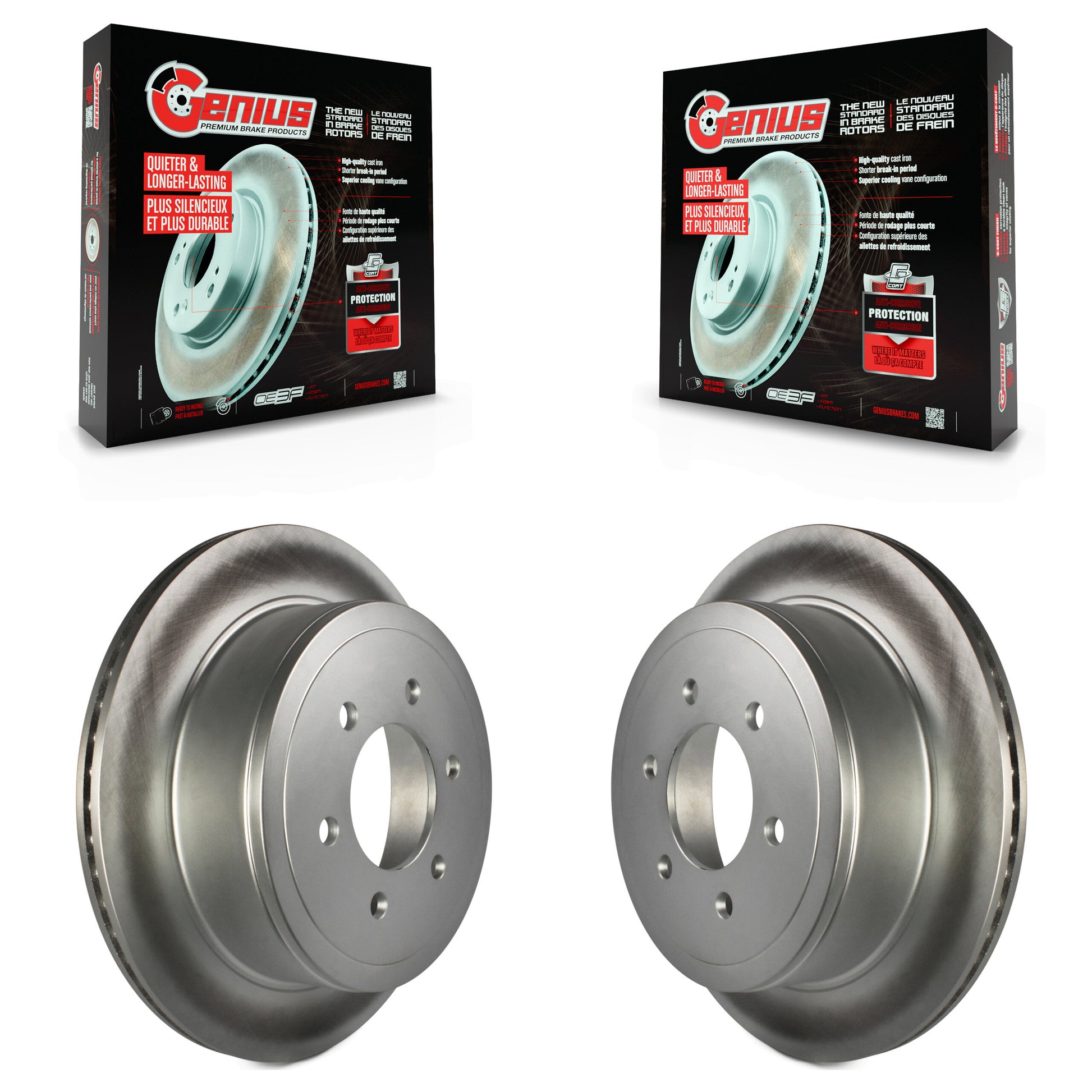 Genius KG-100436 Disc Brake Rotor for 2004-2011 Lincoln Mark LT, Ford F-150 - Rear