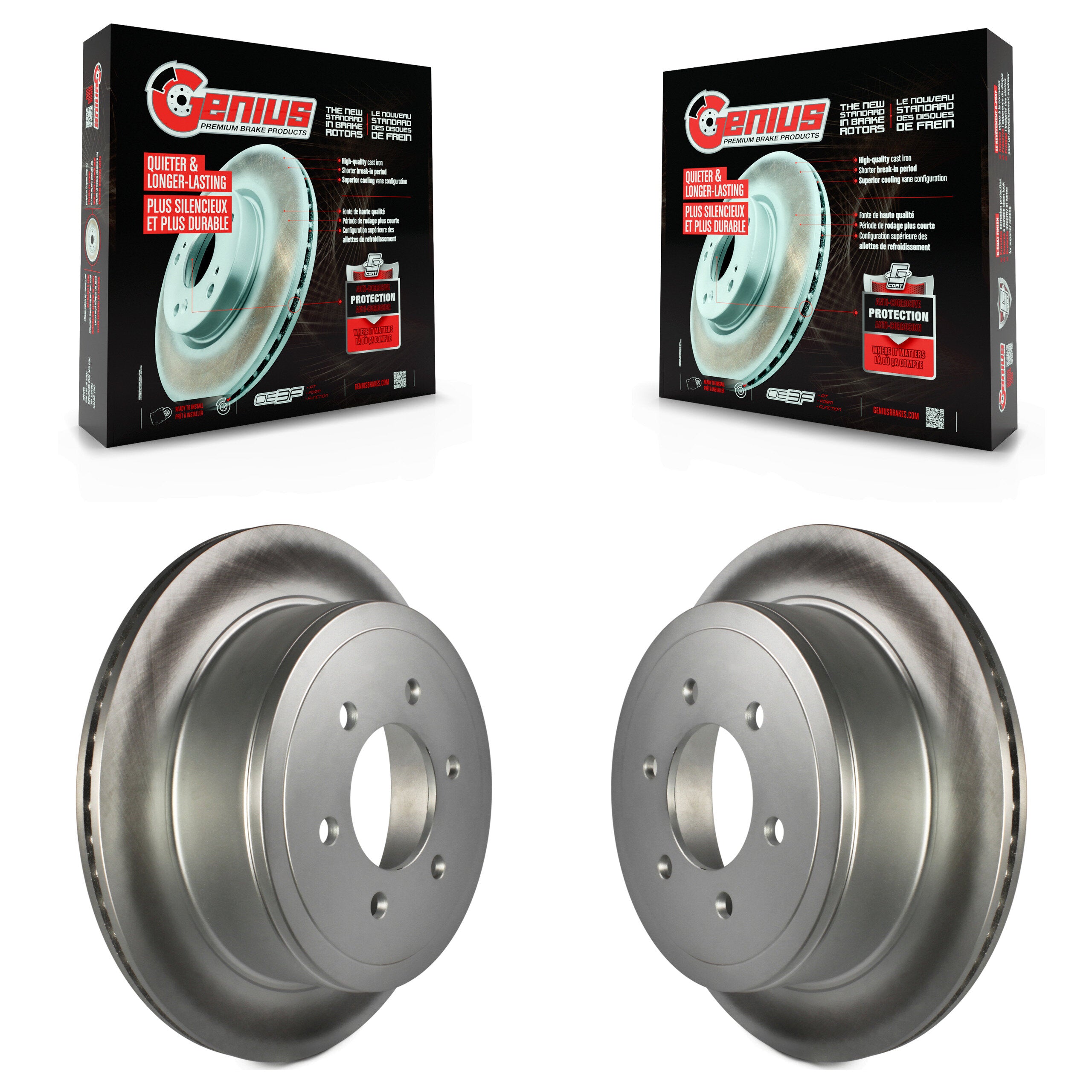Genius KG-100436 Disc Brake Rotor for 2004-2011 Lincoln Mark LT, Ford F-150 - Rear