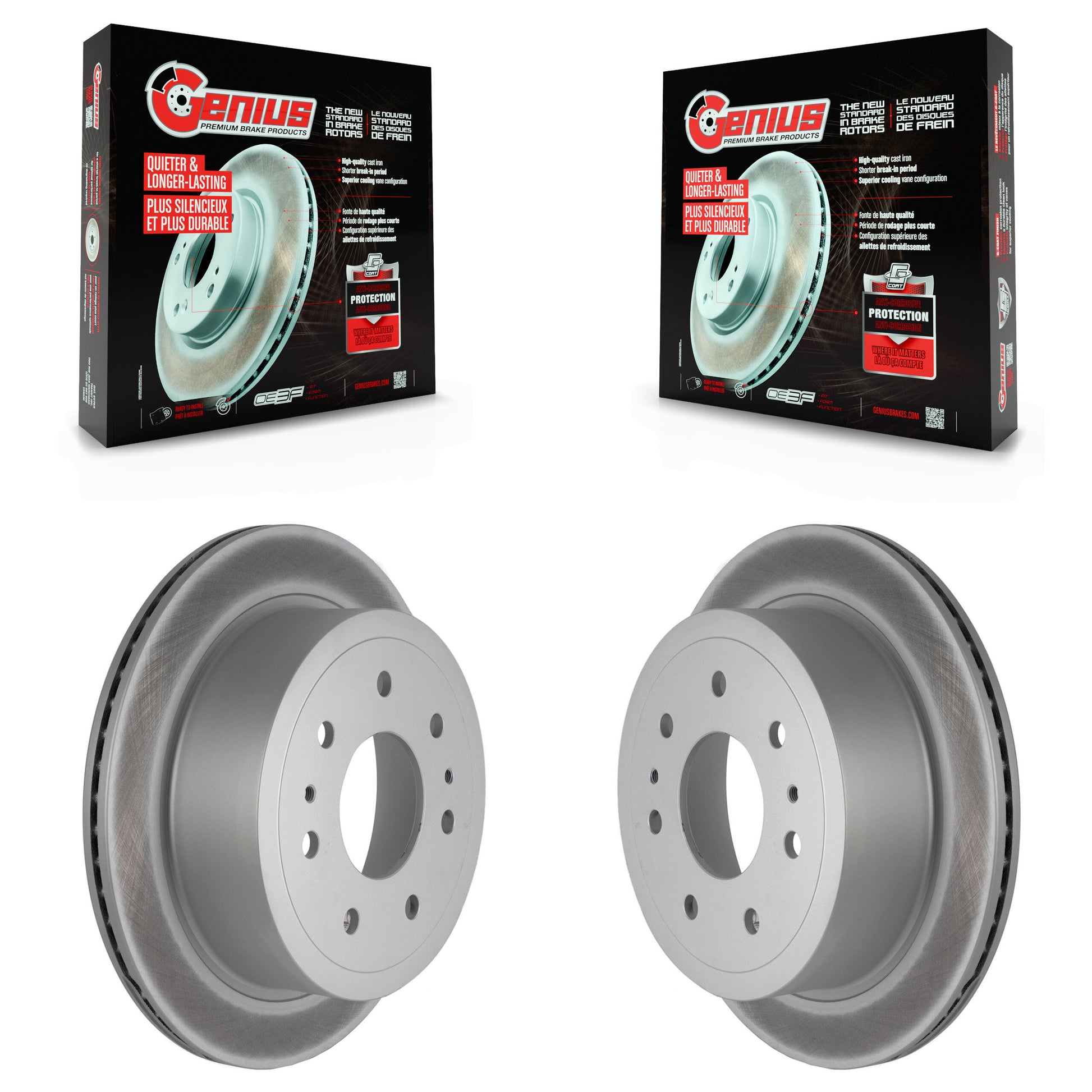 Genius KG-100437 Disc Brake Rotor for 2004-2011 Lincoln Mark LT, Ford F-150 - Rear