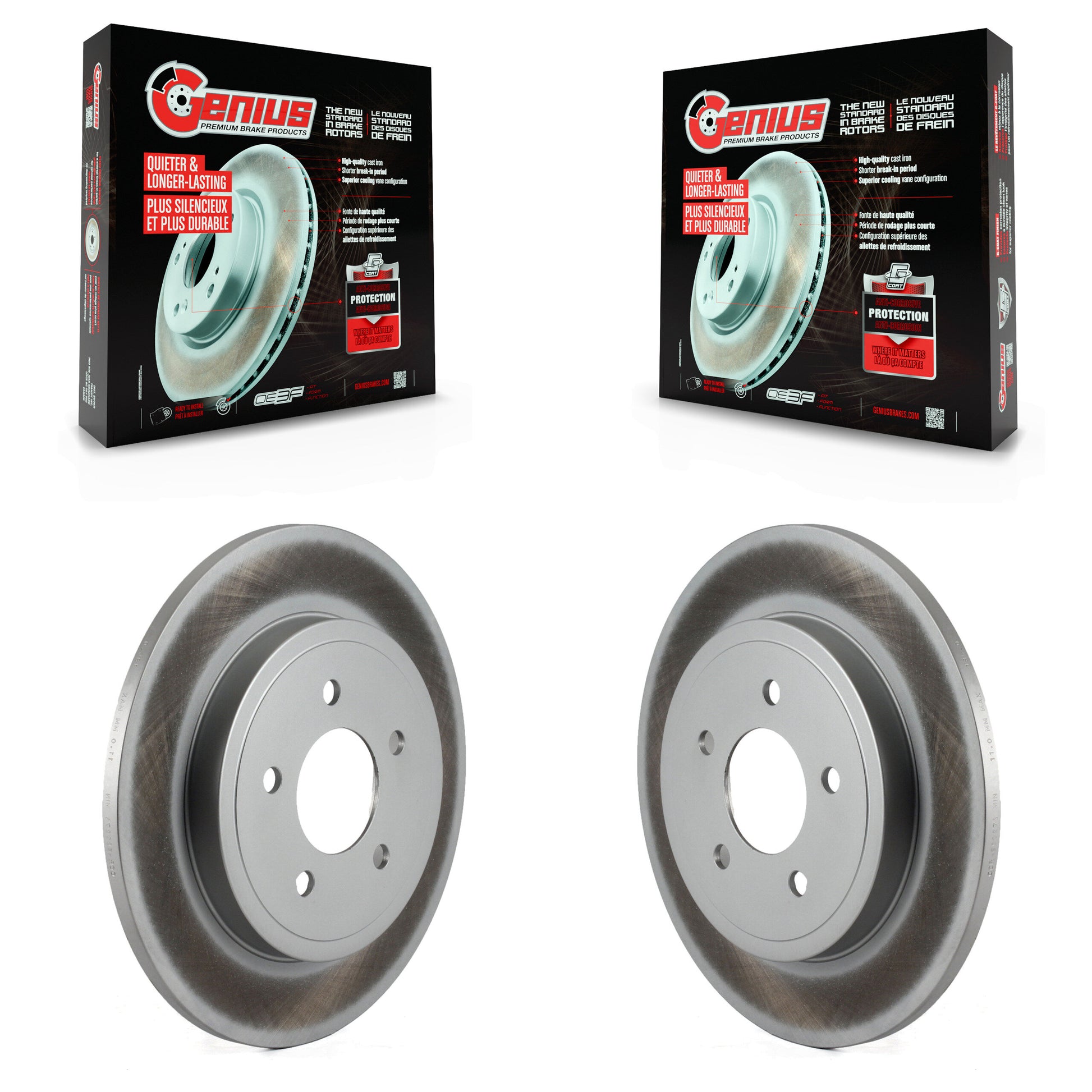 Genius KG-100439 Disc Brake Rotor for 2005-2011 Mazda Tribute, Ford Escape, Mercury Mariner - Rear