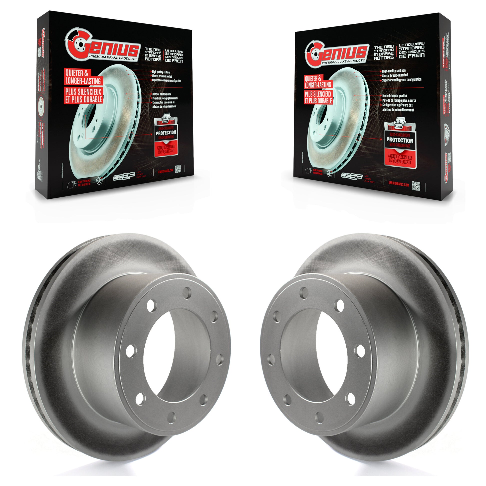 Genius KG-100443 Disc Brake Rotor for 2005-2012 Ford F-250 Super Duty, Ford F-350 Super Duty - Rear