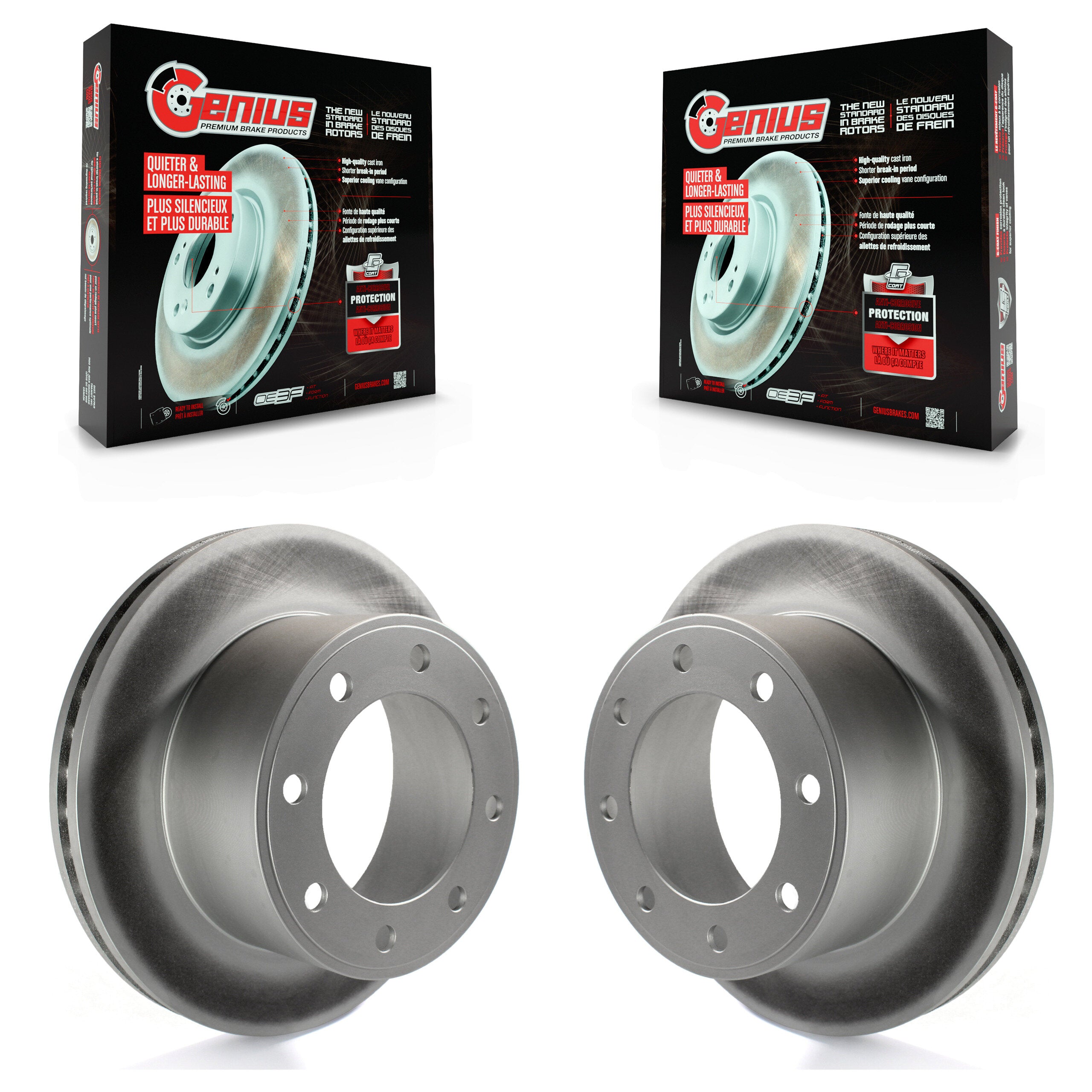 Genius KG-100443 Disc Brake Rotor for 2005-2012 Ford F-250 Super Duty, Ford F-350 Super Duty - Rear