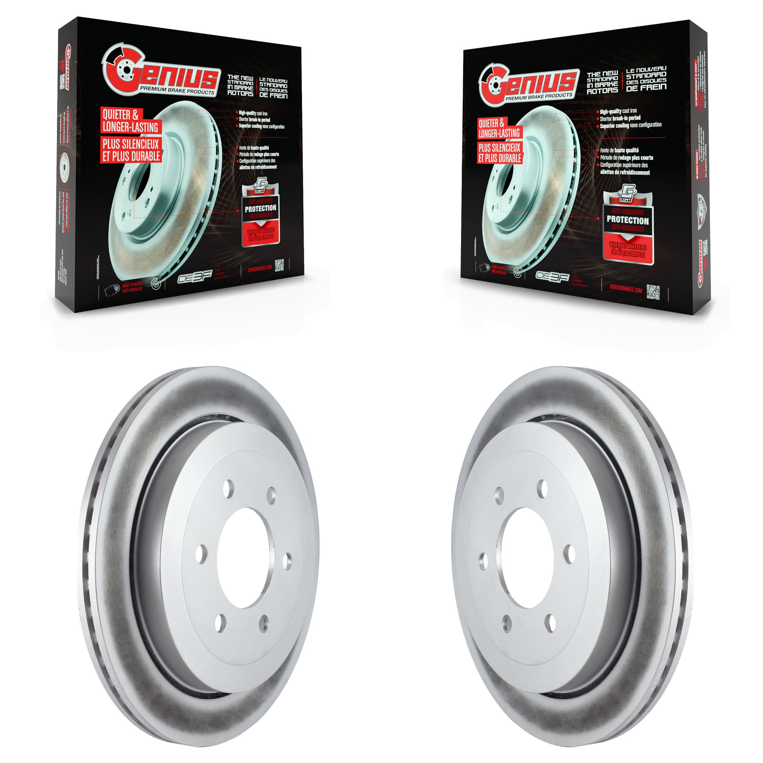 Genius KG-100444 Disc Brake Rotor for 2007-2017 Ford Expedition, Lincoln Navigator - Rear
