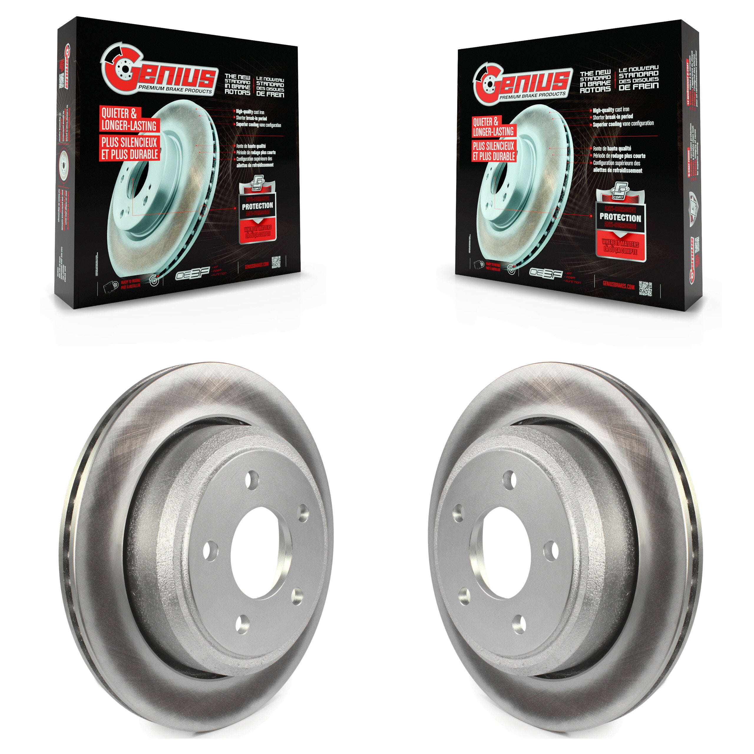 Genius KG-100448 Disc Brake Rotor for 2009-2011 Mazda B2300, Mazda B4000, Ford Ranger - Rear