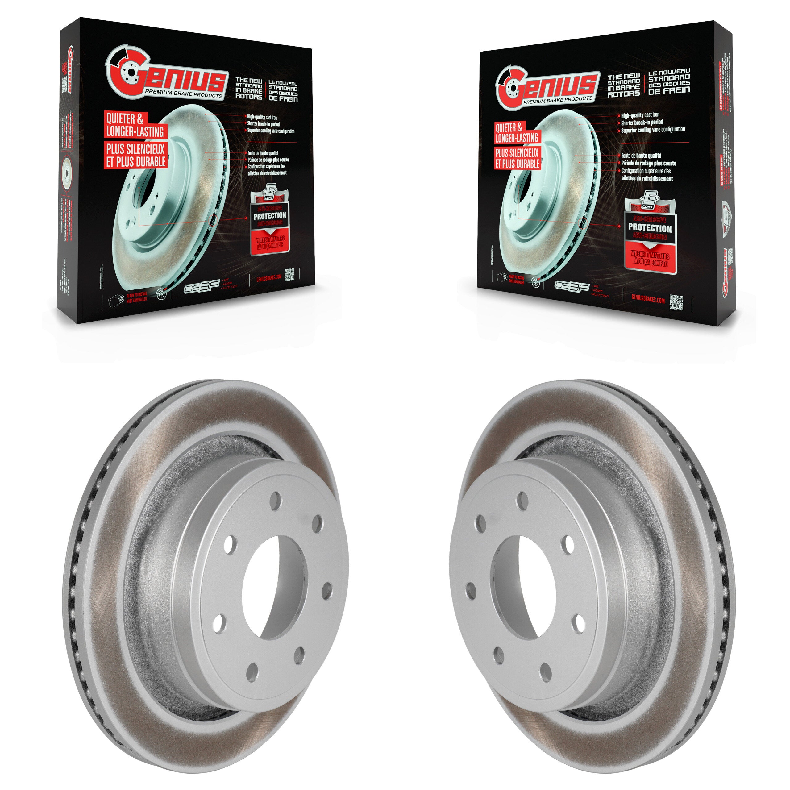 Genius KG-100451 Disc Brake Rotor for 2012-2014 Ford F-150 - Rear