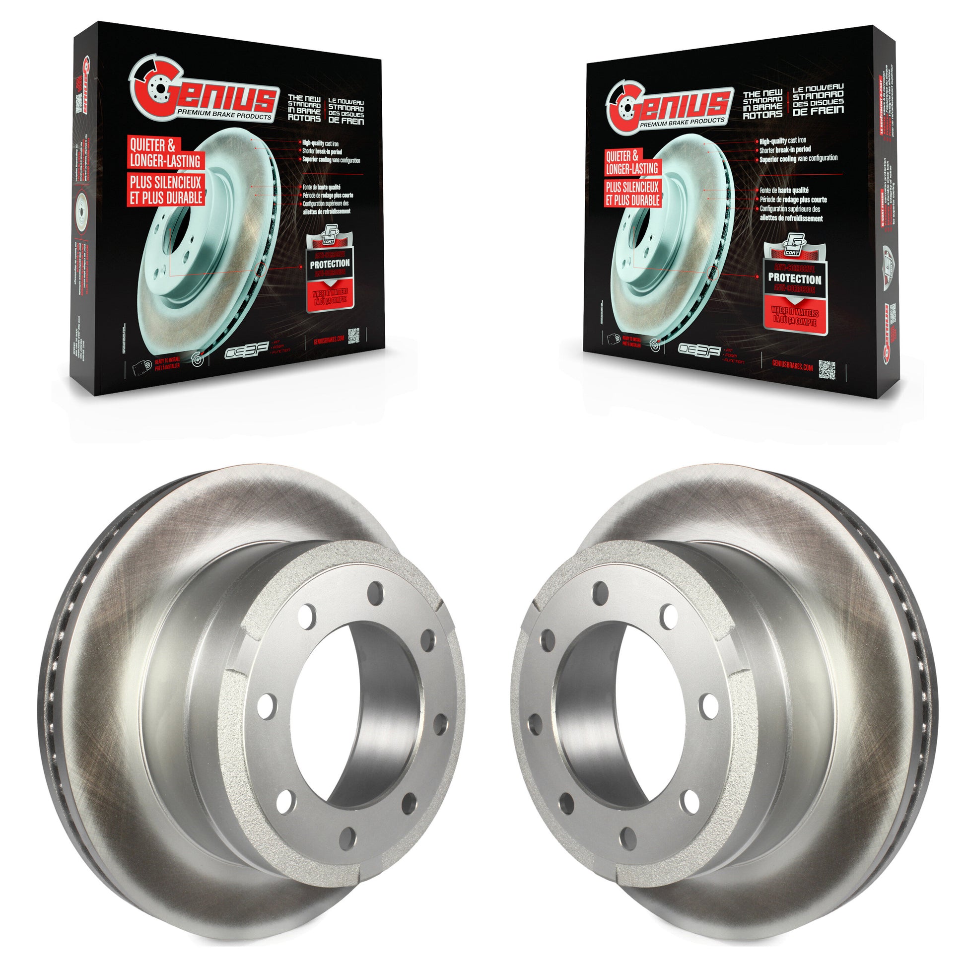 Genius KG-100456 Disc Brake Rotor for 2013-2022 Ford F-250 Super Duty, Ford F-350 Super Duty - Rear