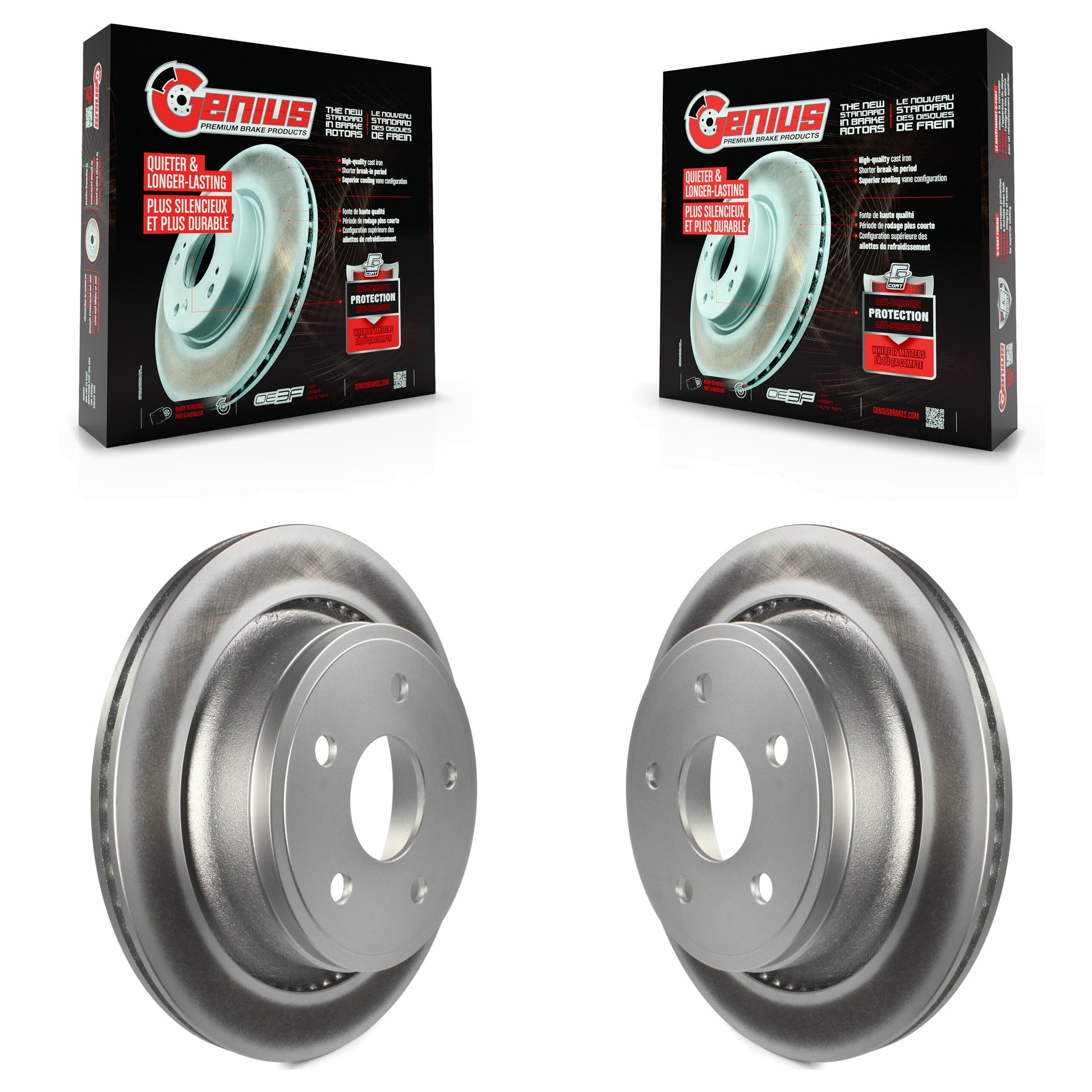 Genius KG-100466 Disc Brake Rotor for 2002-2024 Ram 1500 Classic, Ram 1500 and More - Rear