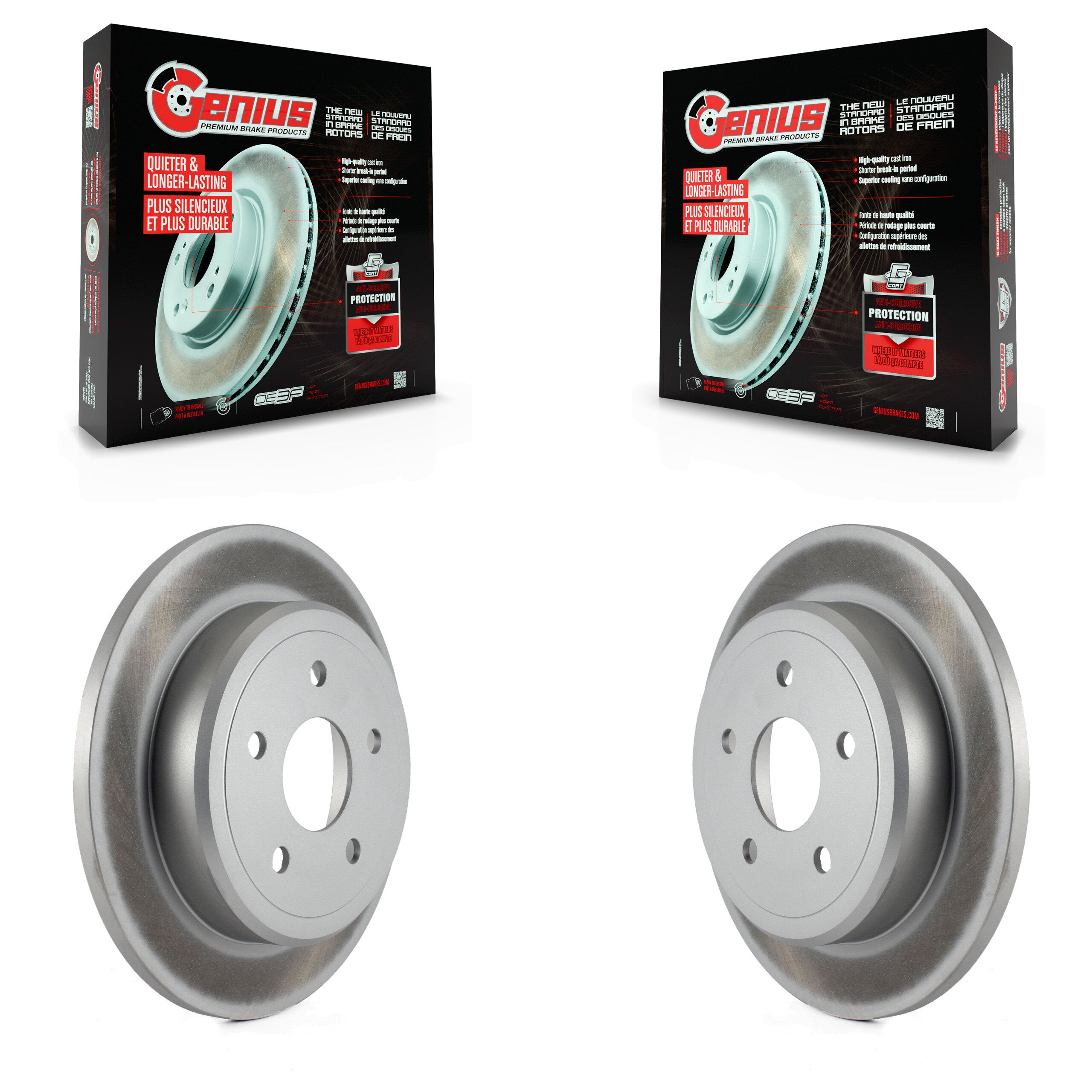 Genius KG-100473 Disc Brake Rotor for 2005-2010 Jeep Grand Cherokee, Jeep Commander - Rear