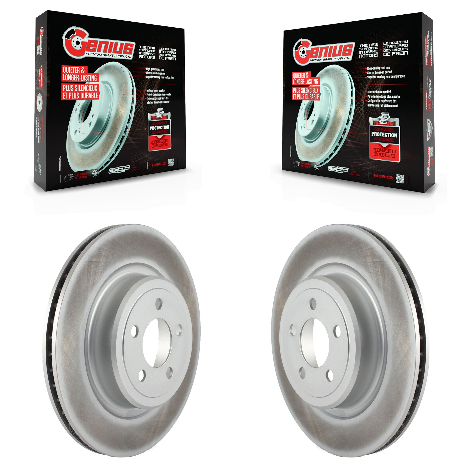 Genius KG-100475 Disc Brake Rotor for 2006-2023 Dodge Charger, Dodge Magnum - Rear