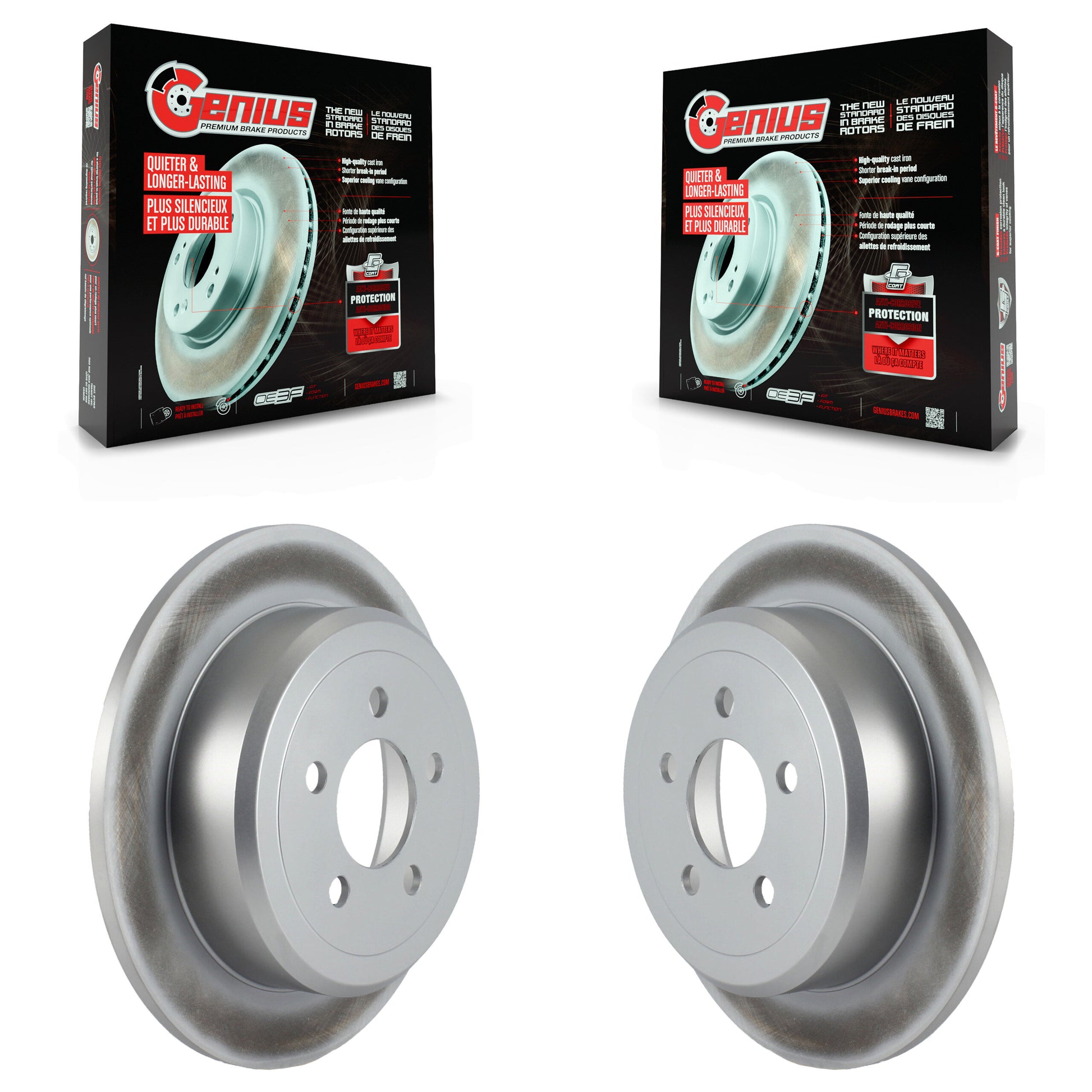 Genius KG-100479 Disc Brake Rotor for 2007-2012 Jeep Liberty, Dodge Nitro - Rear