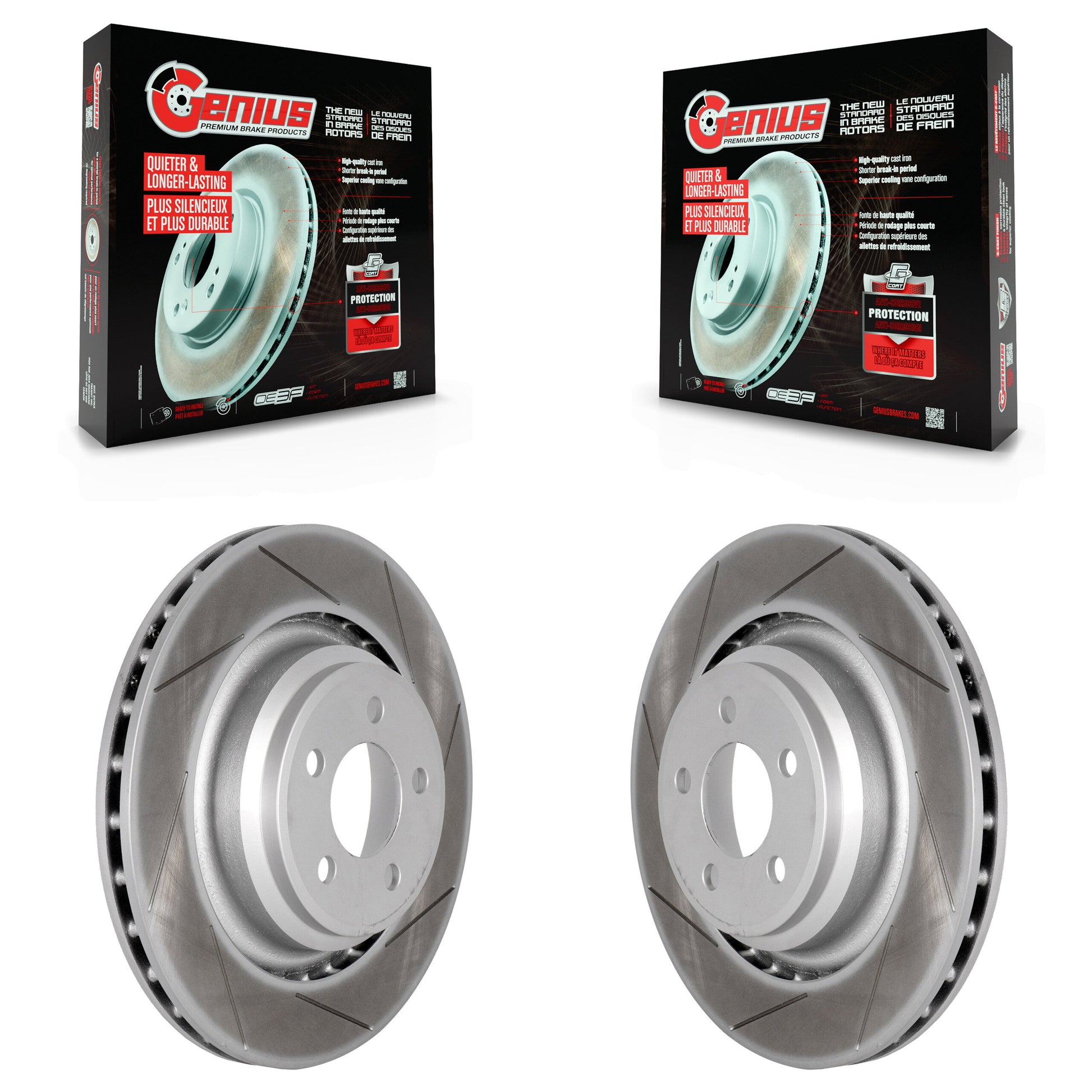 Genius KG-100483 Disc Brake Rotor for 2005-2023 Dodge Challenger, Dodge Charger and More - Rear