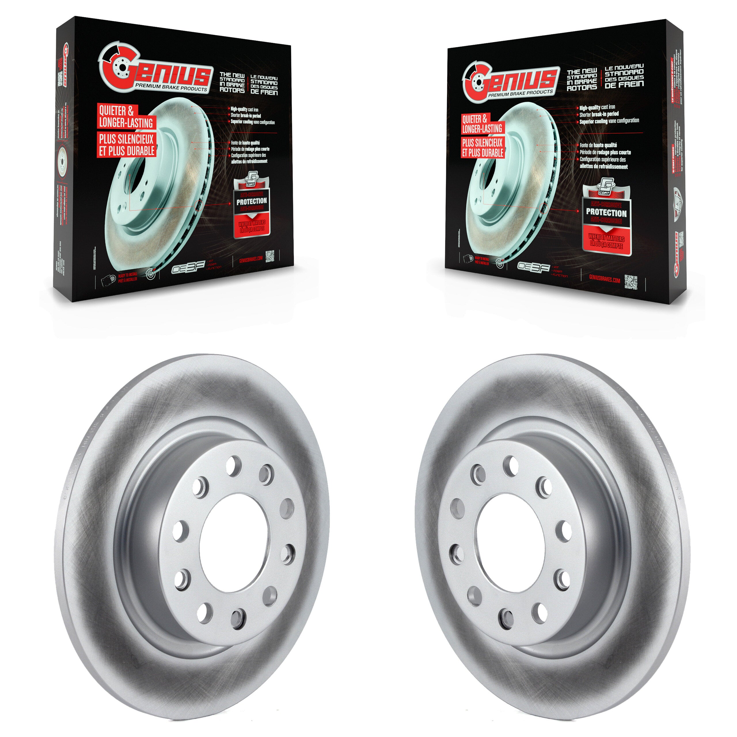 Genius KG-100488 Disc Brake Rotor for 2013-2016 Dodge Dart - Rear