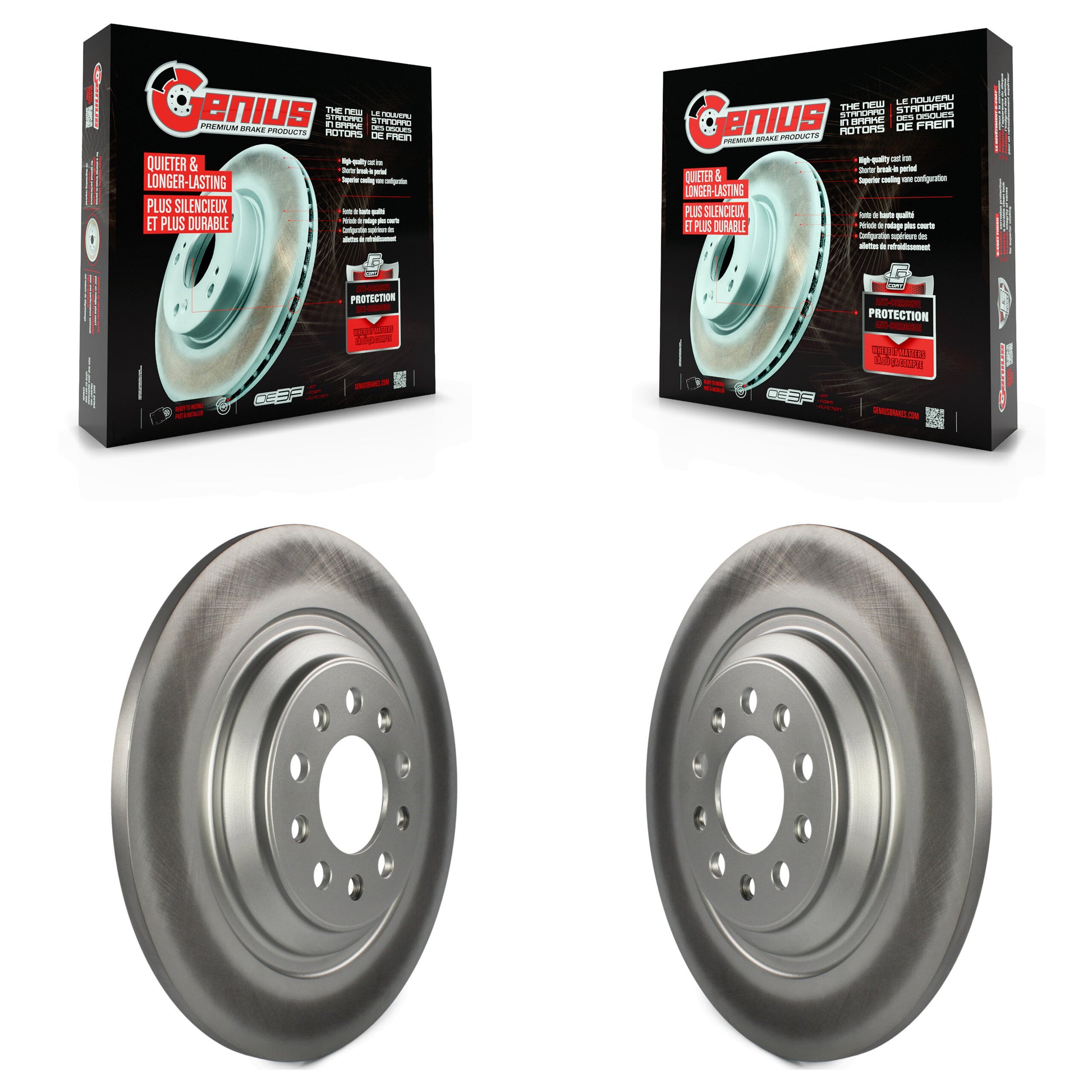 Genius KG-100490 Disc Brake Rotor for 2014-2023 Jeep Cherokee - Rear