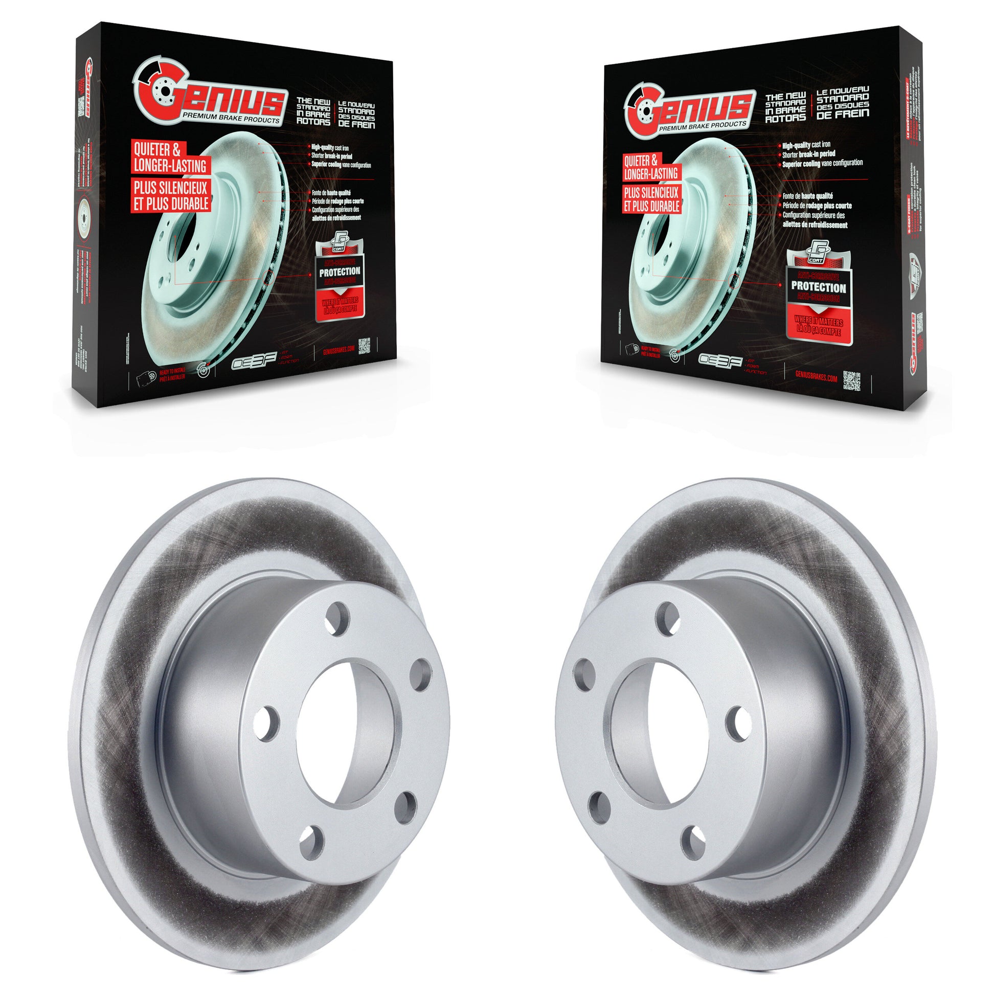 Genius KG-100497 Disc Brake Rotor for 1992-2005 Volkswagen Passat, Audi S6 and More - Rear