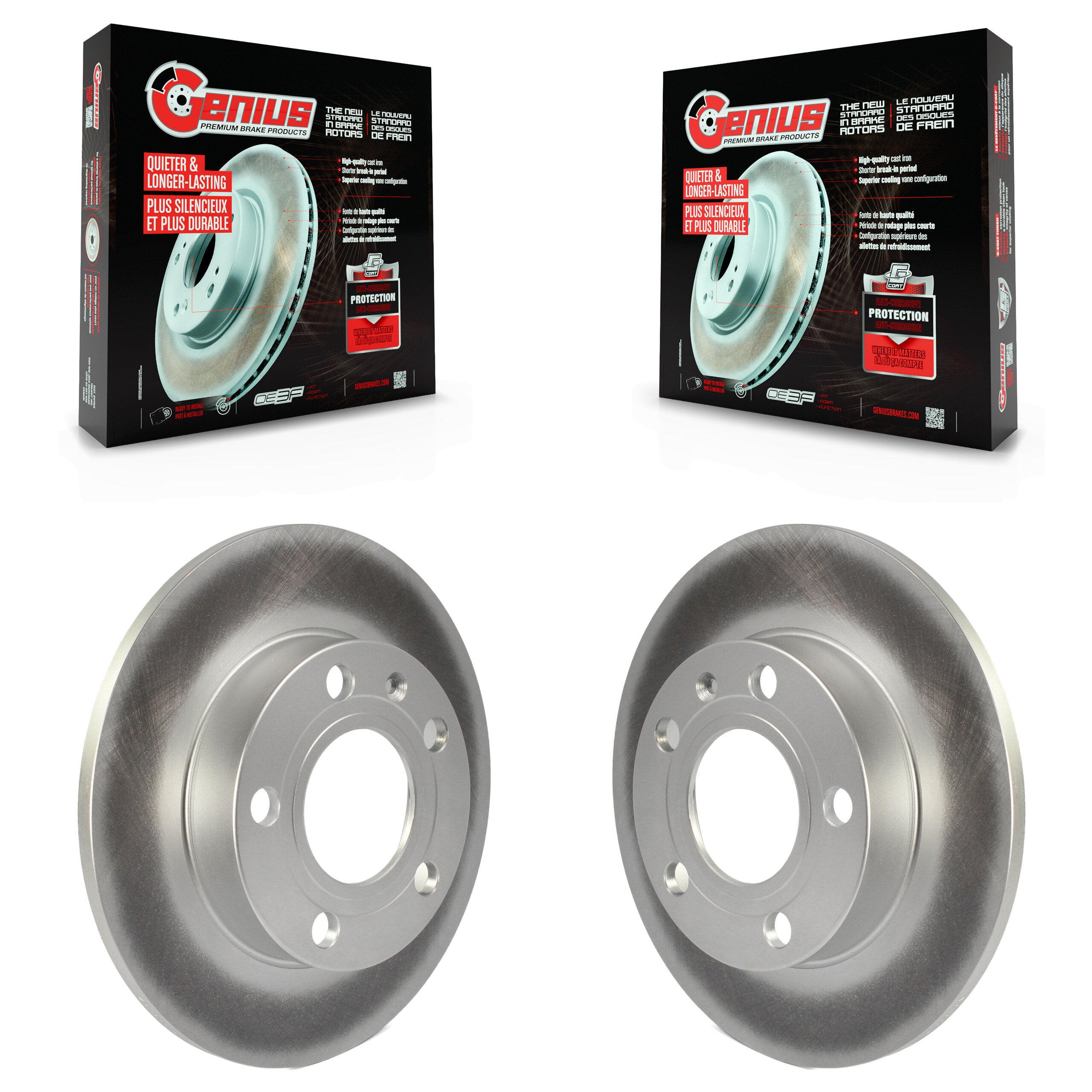 Genius KG-100498 Disc Brake Rotor for 1993-2006 Audi A4, Audi A4 Quattro and More - Rear