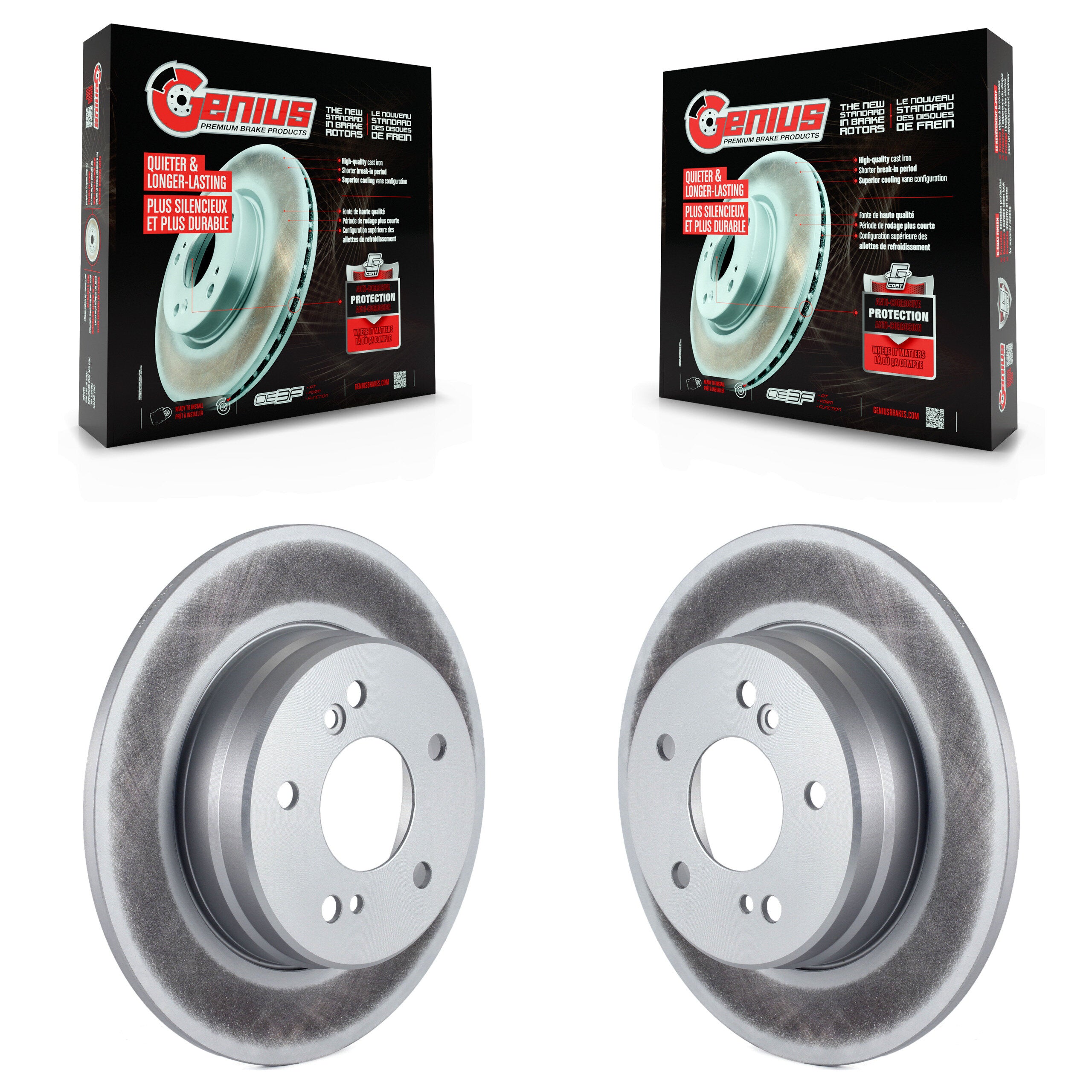 Genius KG-100506 Disc Brake Rotor for 1995-2011 Mercedes-Benz SLK300, Chrysler Crossfire and More - Rear