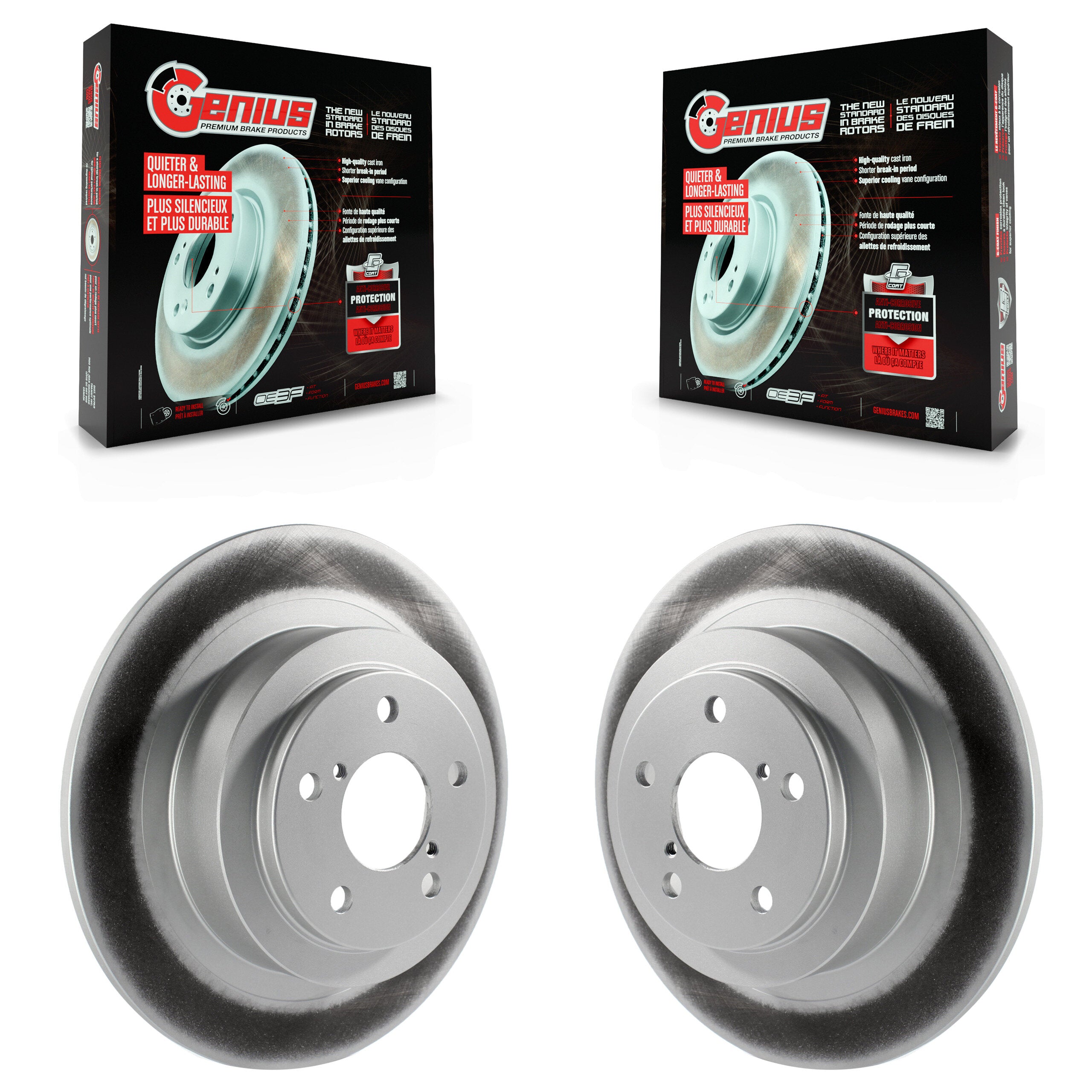 Genius KG-100511 Disc Brake Rotor for 1999-2006 Subaru Baja, Subaru Legacy, Subaru Outback - Rear