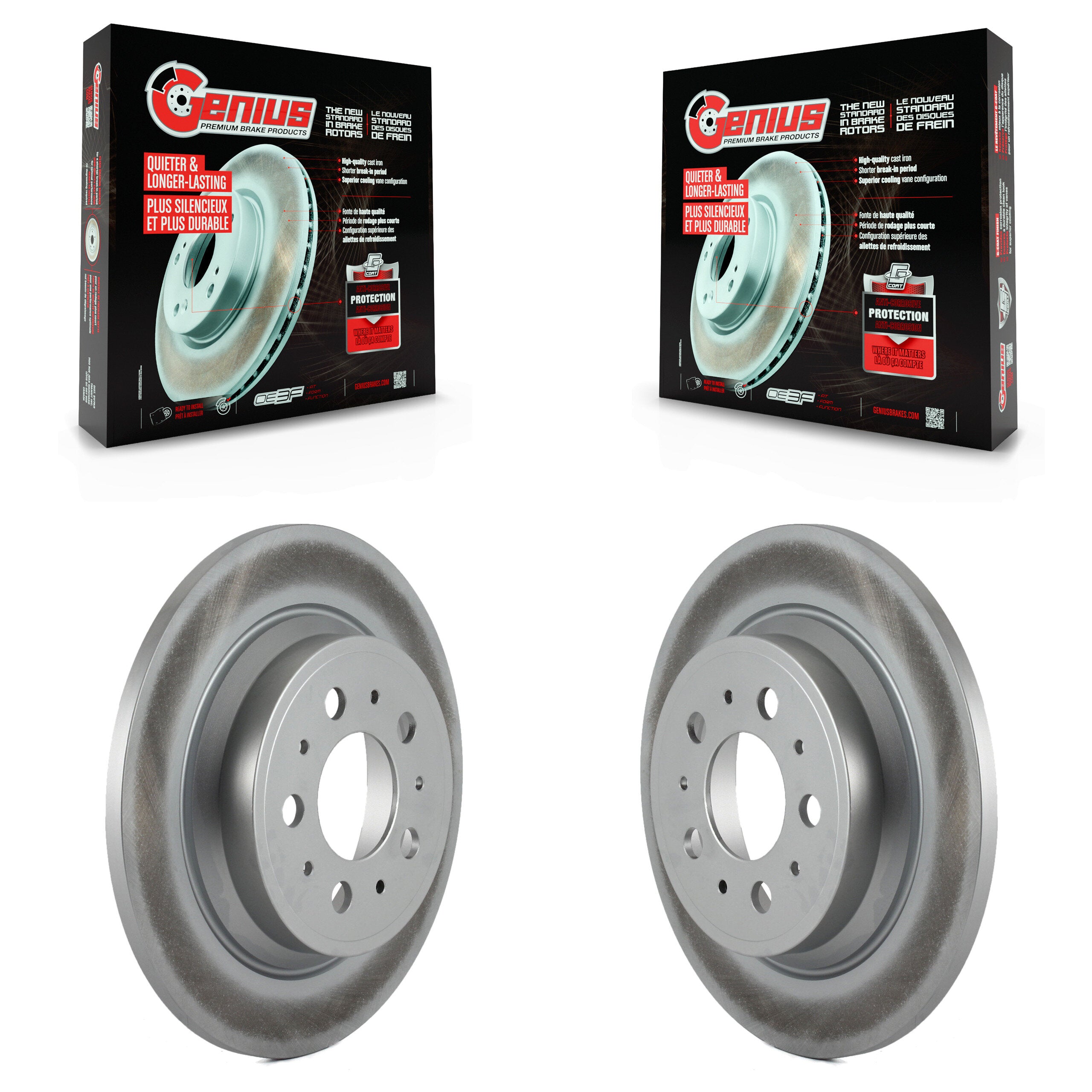 Genius KG-100515 Disc Brake Rotor for 1999-2009 Volvo S60, Volvo V70 and More - Rear