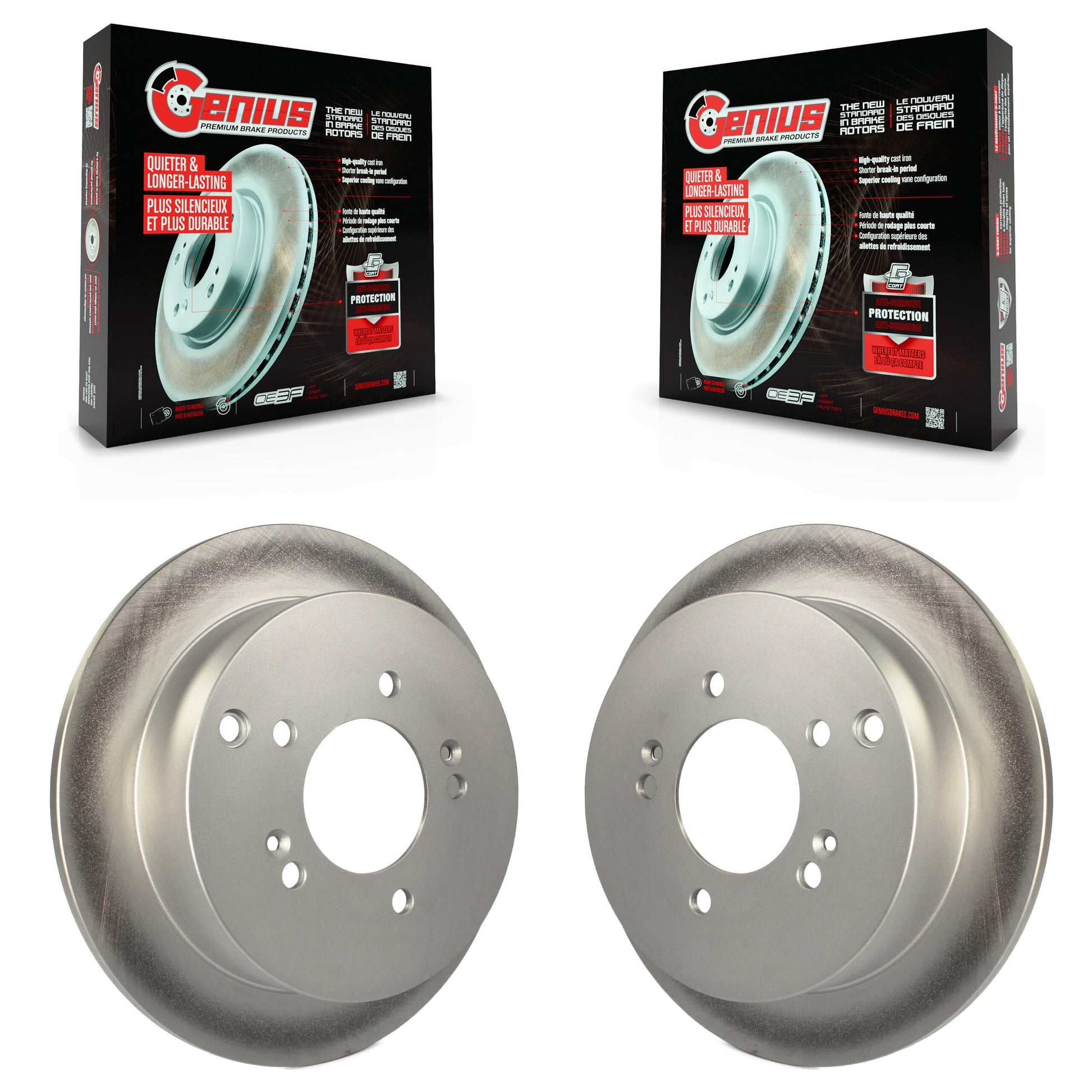 Genius KG-100521 Disc Brake Rotor for 2001-2016 Hyundai Tucson, Kia Sportage, Hyundai Santa Fe - Rear