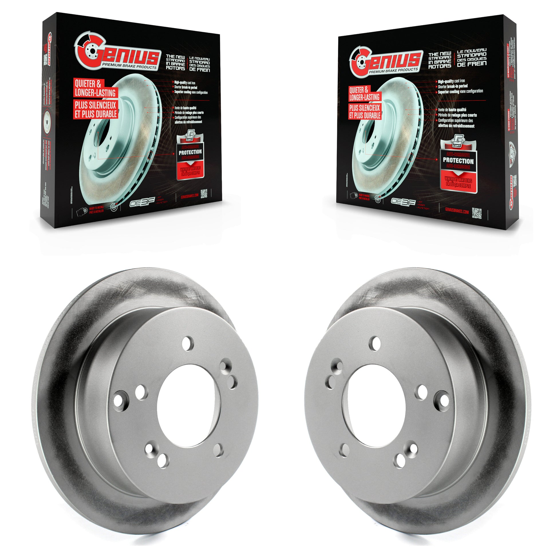 Genius KG-100523 Disc Brake Rotor for 2001-2010 Kia Magentis, Kia Optima and More - Rear