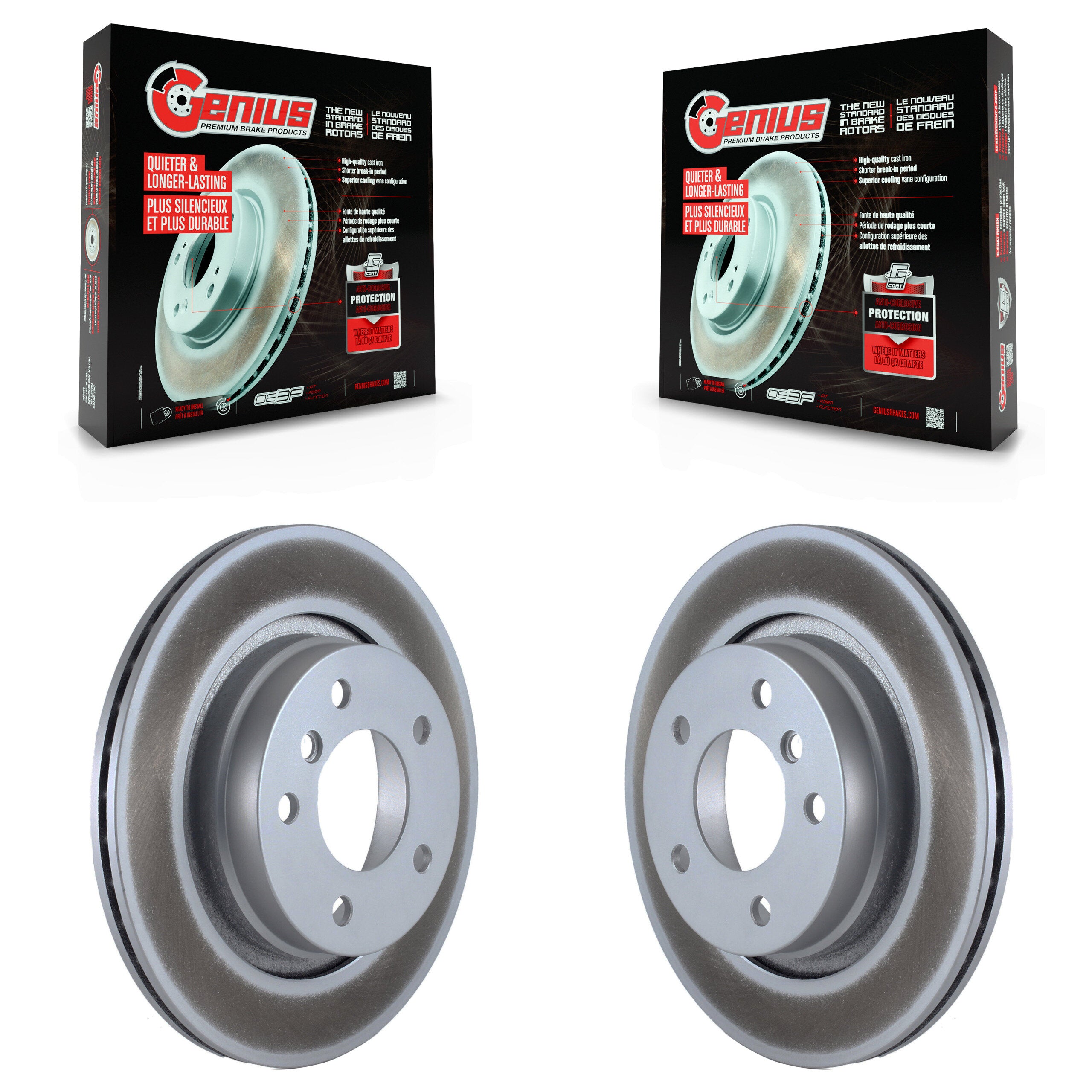 Genius KG-100527 Disc Brake Rotor for 1996-2006 BMW 325Ci, BMW 325i and More - Rear