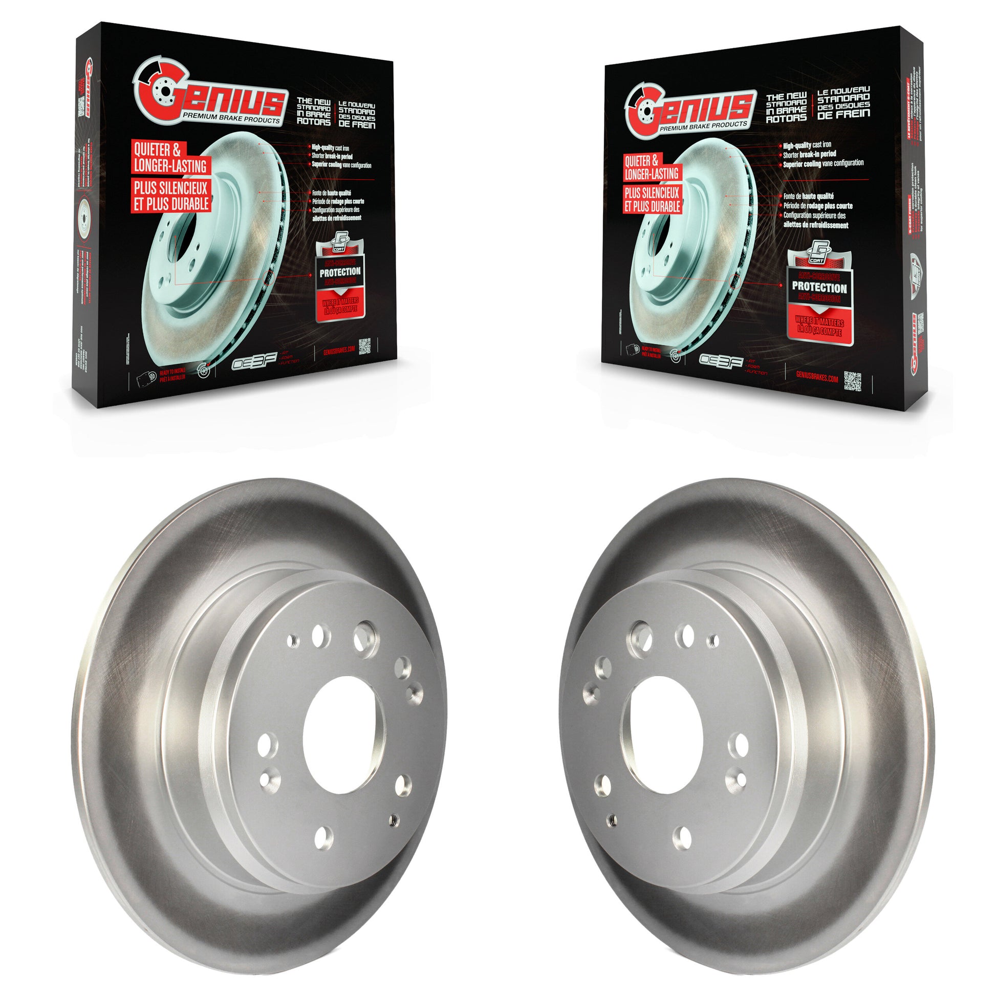 Genius KG-100529 Disc Brake Rotor for 1999-2011 Honda Element, Acura TL - Rear