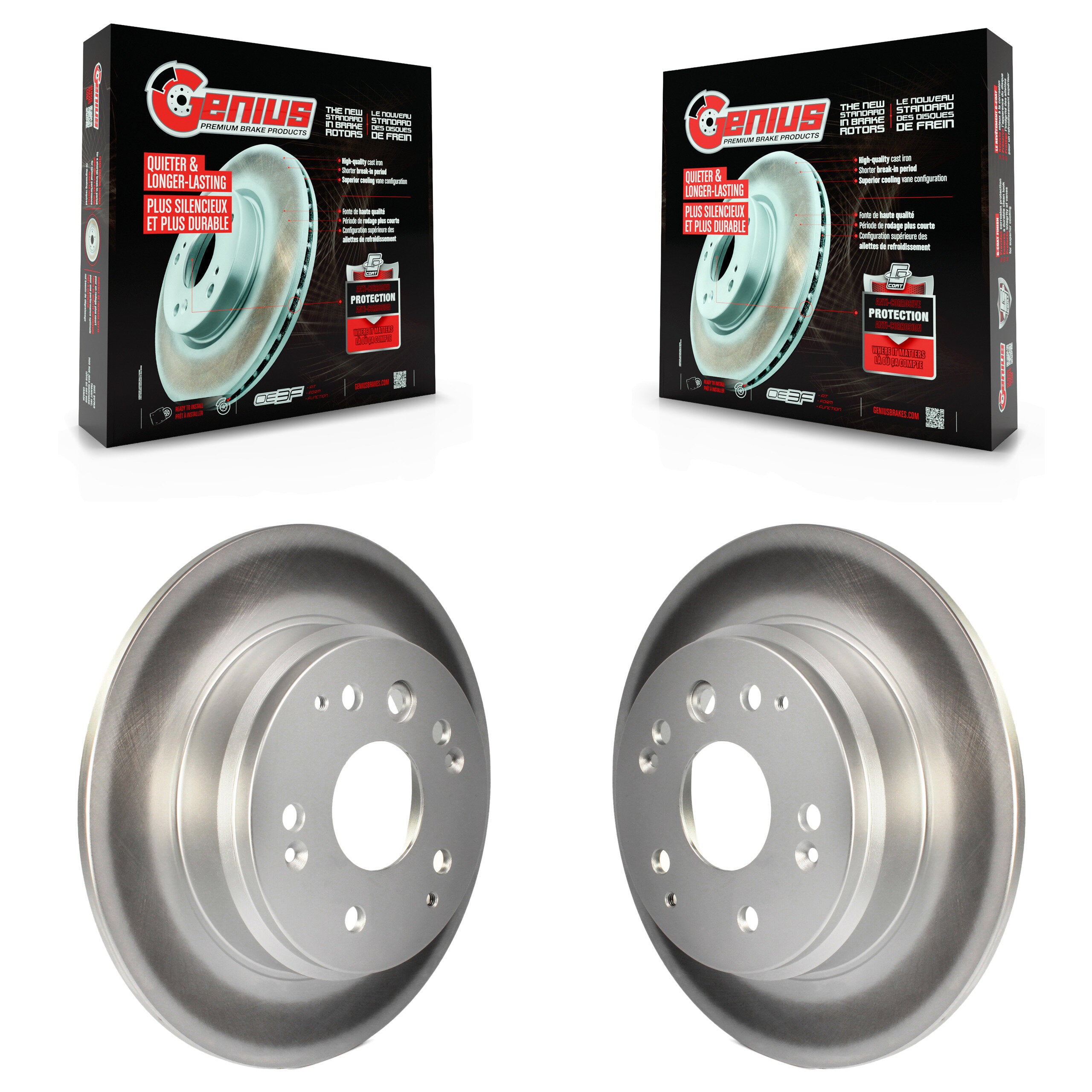 Genius KG-100529 Disc Brake Rotor for 1999-2011 Honda Element, Acura TL - Rear