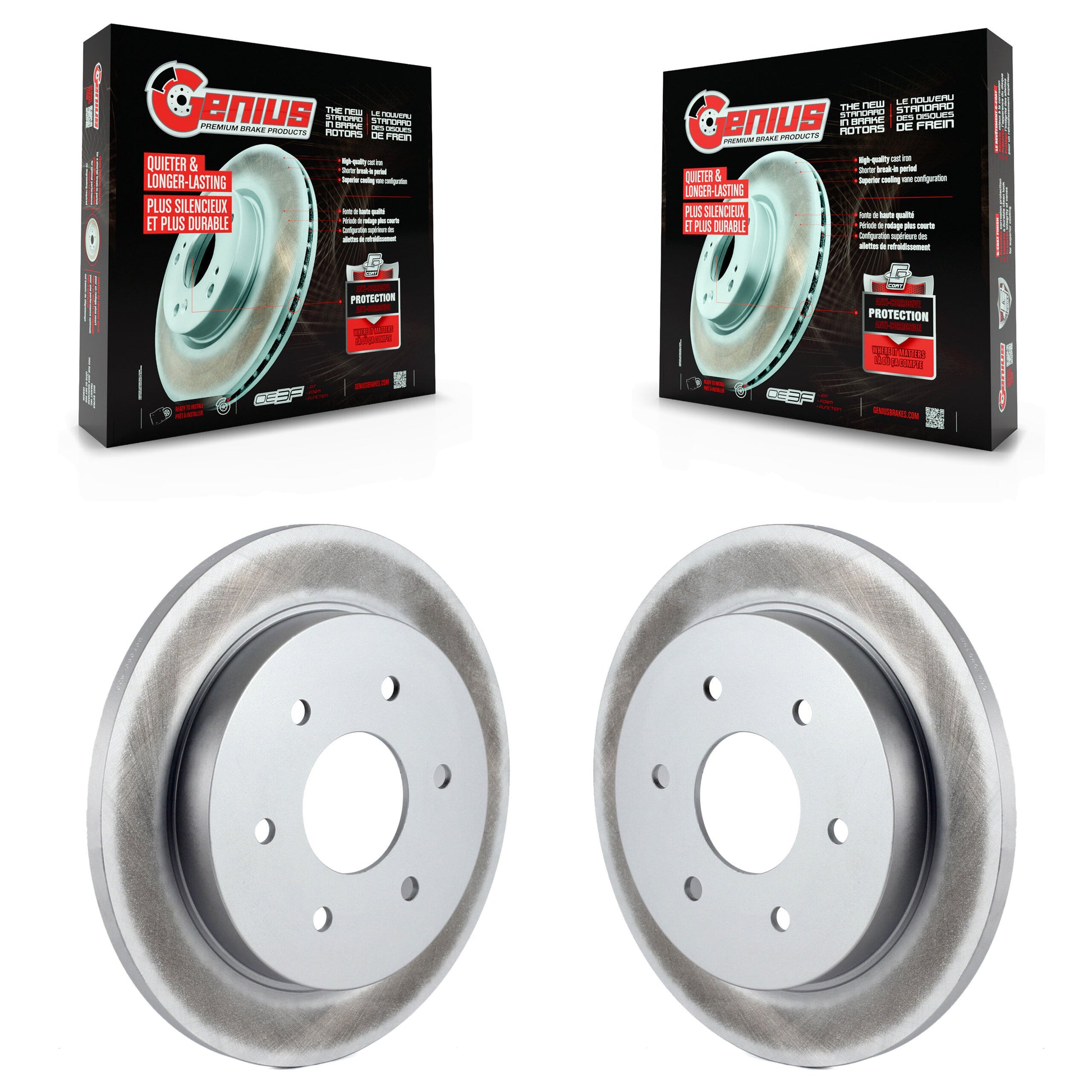 Genius KG-100536 Disc Brake Rotor for 2004-2019 Nissan Armada, INFINITI QX56 and More - Rear