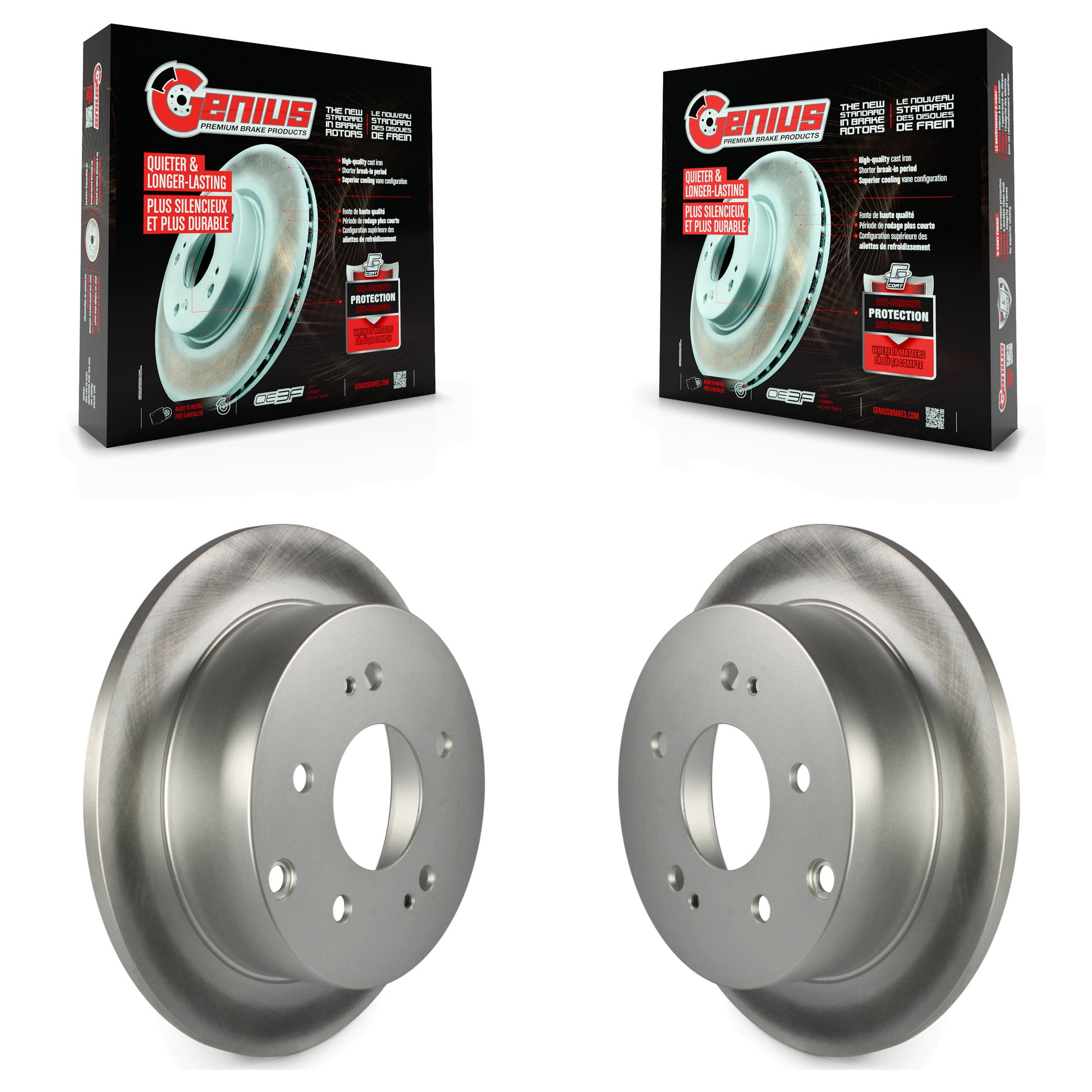 Genius KG-100537 Disc Brake Rotor for 2004-2012 Mitsubishi Galant, Mitsubishi Eclipse - Rear