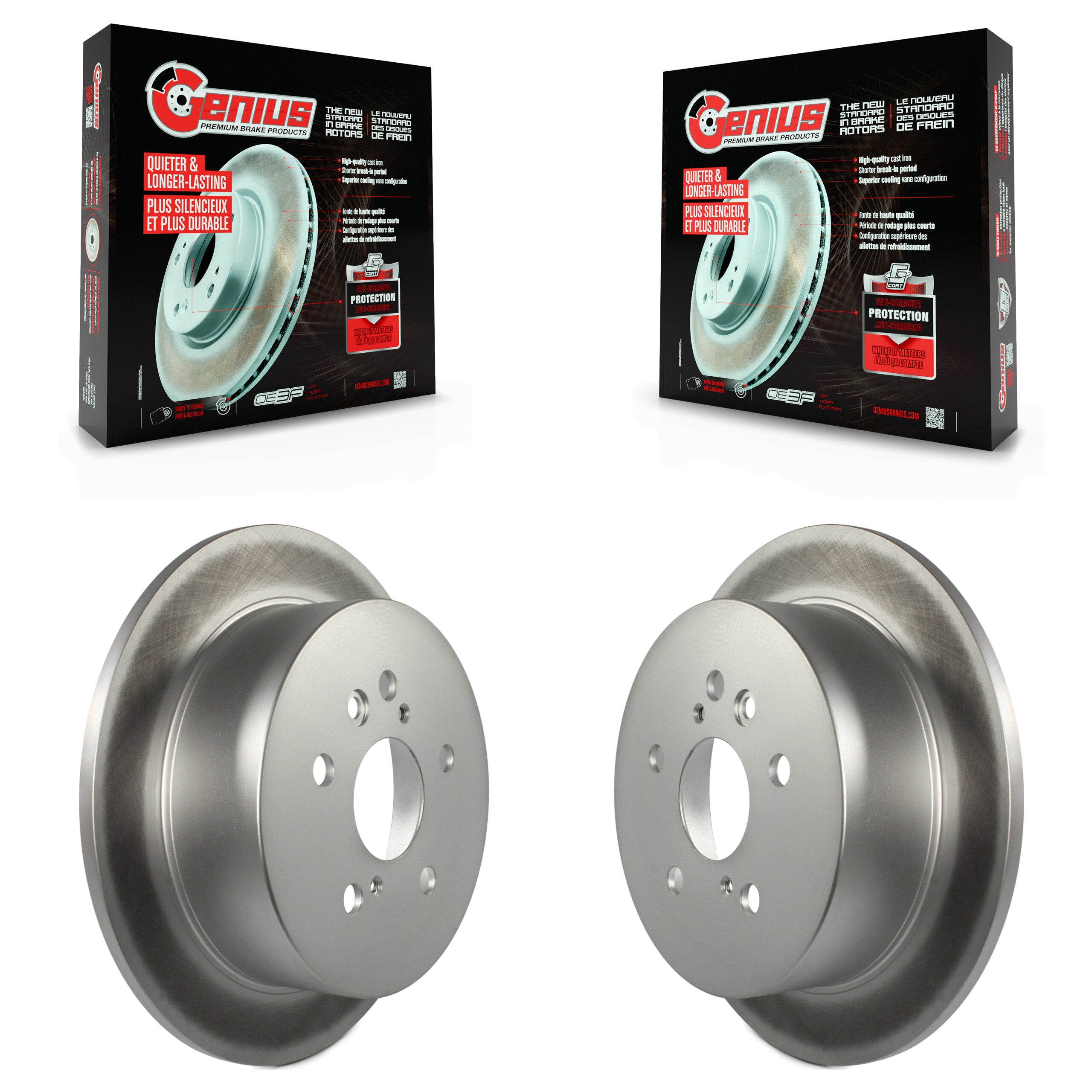 Genius KG-100538 Disc Brake Rotor for 2004-2009 Lexus RX350, Lexus RX400h and More - Rear