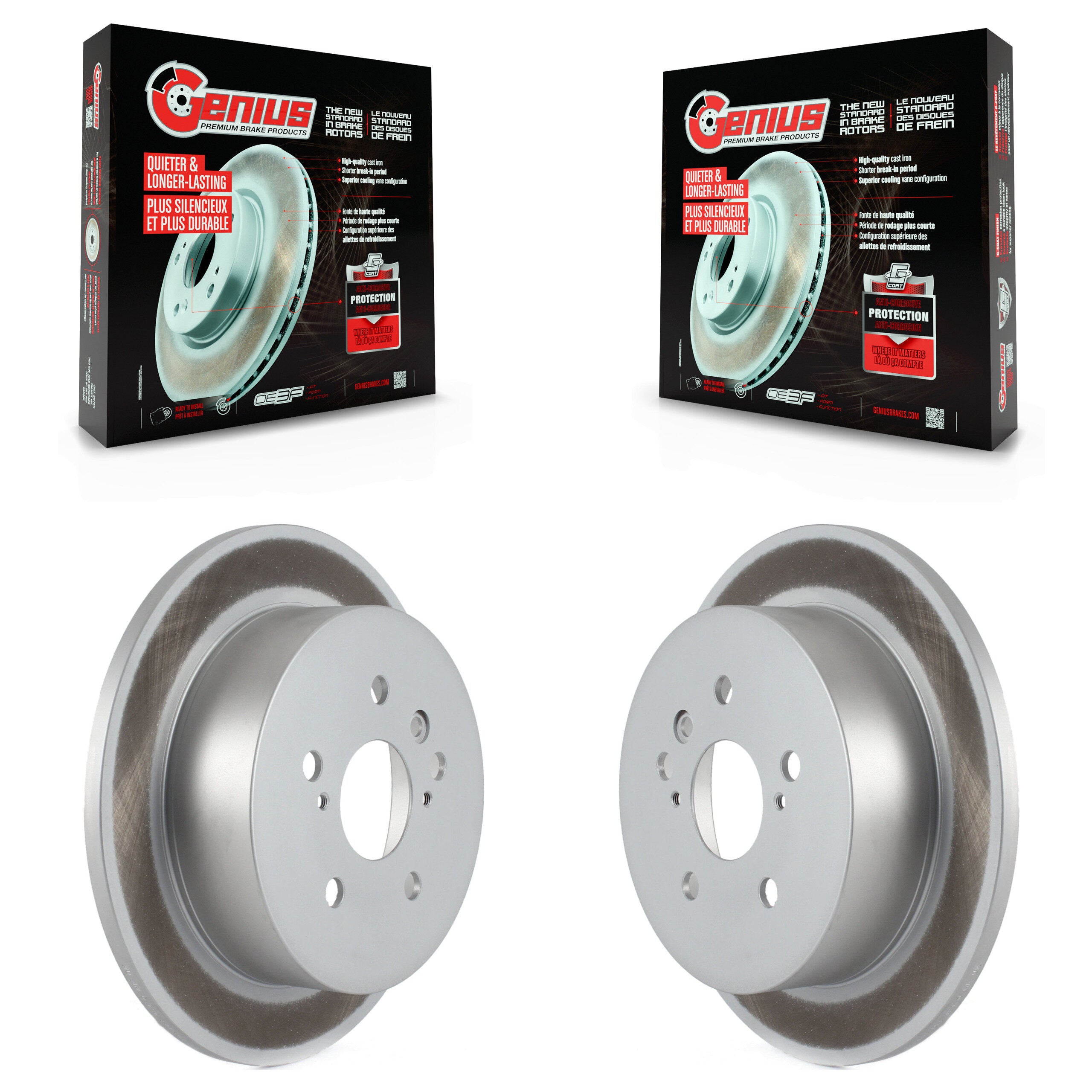 Genius KG-100539 Disc Brake Rotor for 2004-2010 Toyota Sienna - Rear