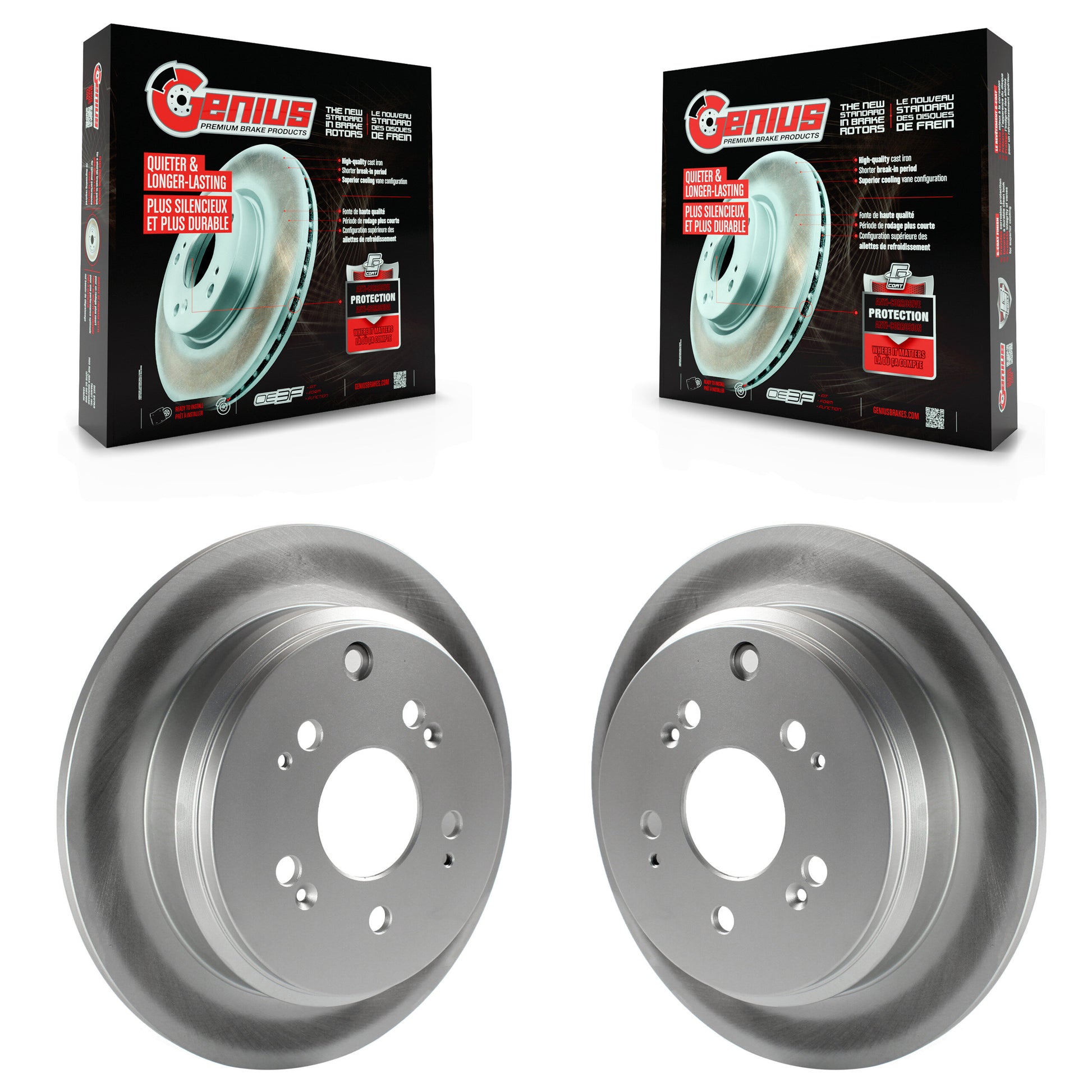 Genius KG-100546 Disc Brake Rotor for 2005-2010 Honda Odyssey - Rear