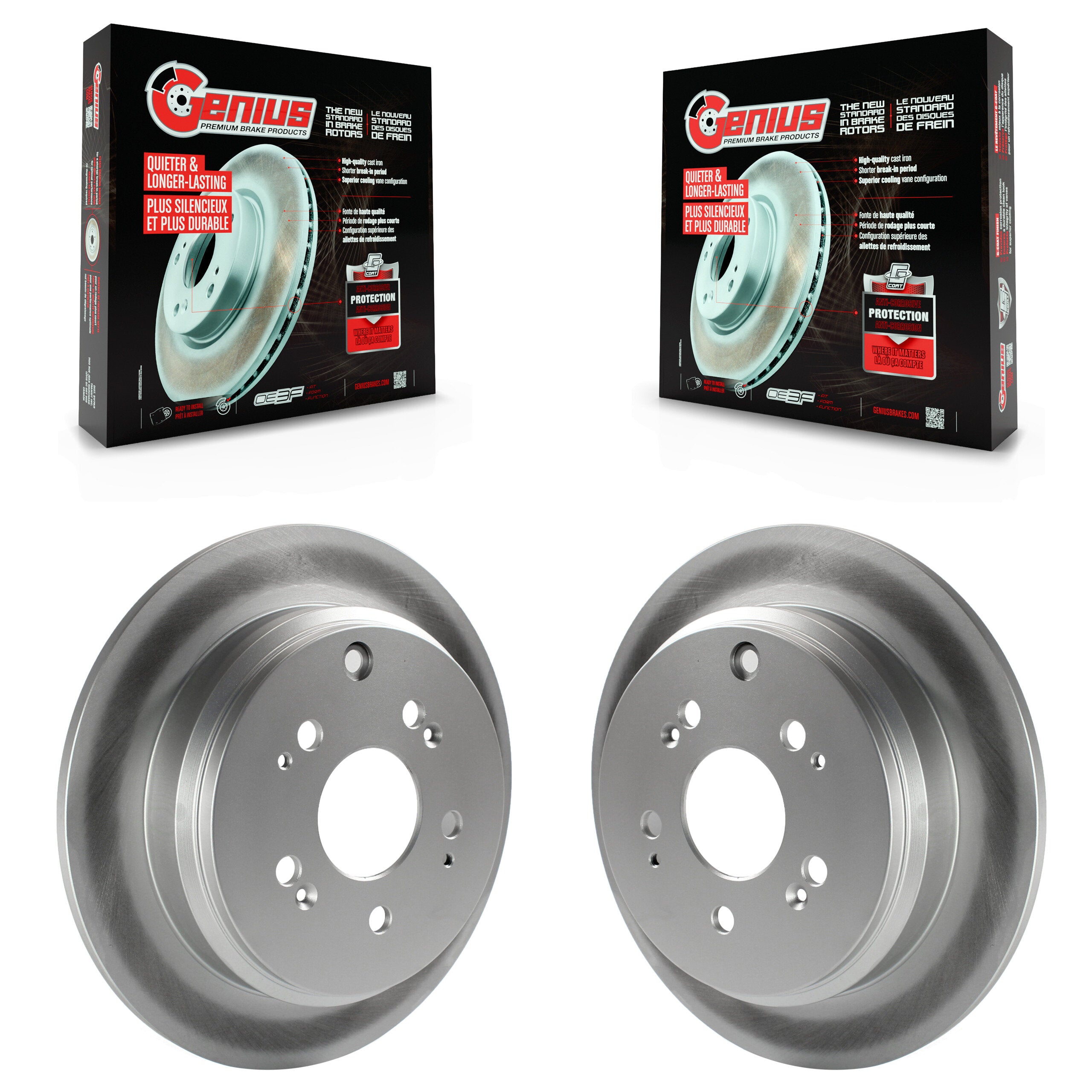 Genius KG-100546 Disc Brake Rotor for 2005-2010 Honda Odyssey - Rear