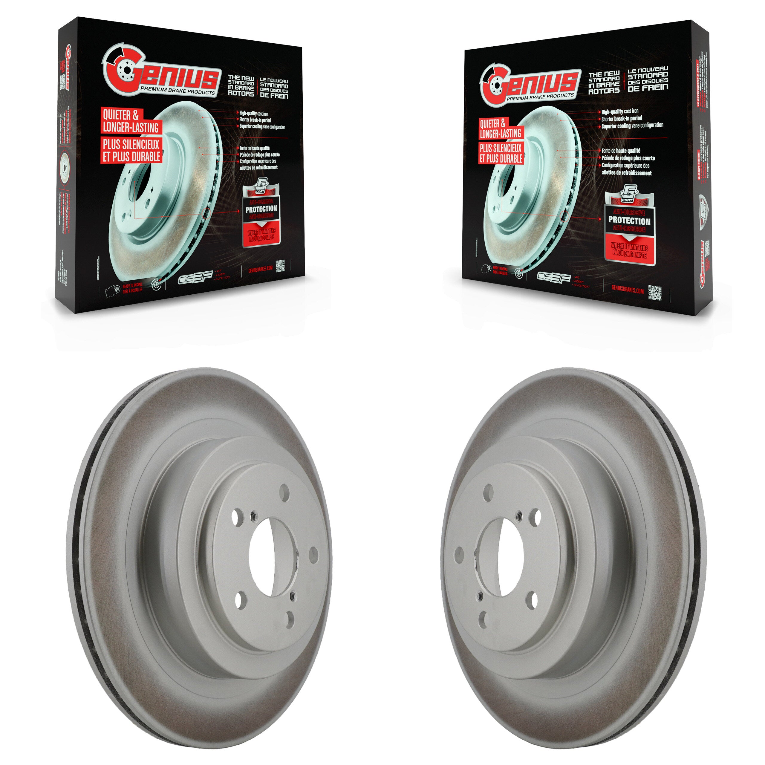 Genius KG-100555 Disc Brake Rotor for 2005-2009 Subaru Legacy, Subaru Impreza - Rear