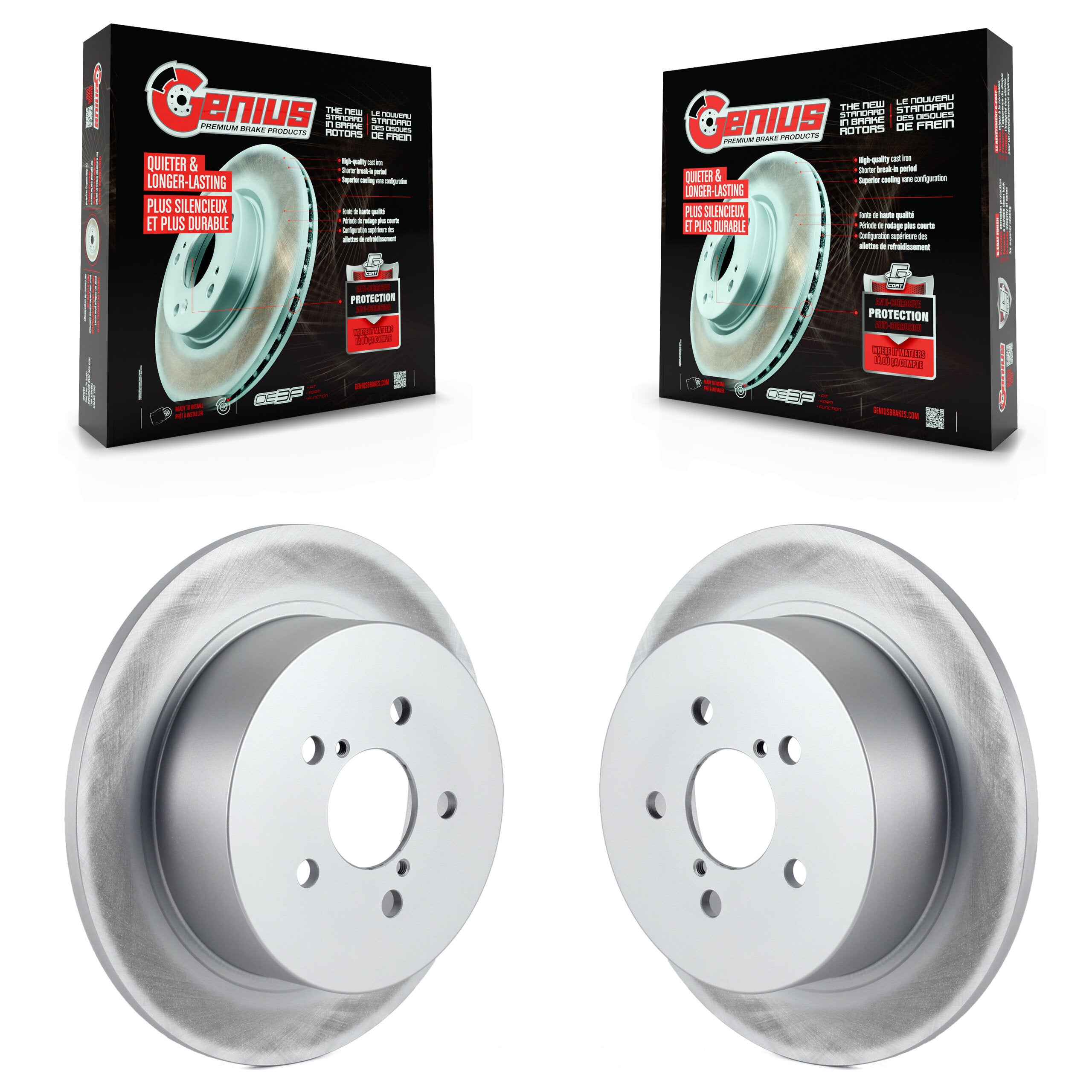 Genius KG-100557 Disc Brake Rotor for 2005-2009 Subaru Legacy, Subaru Outback - Rear