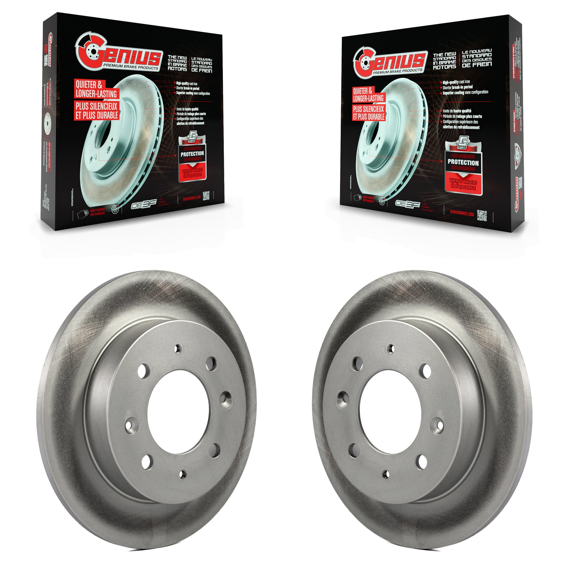 Genius KG-100561 Disc Brake Rotor for 2004-2009 Kia Spectra, Kia Spectra5 - Rear