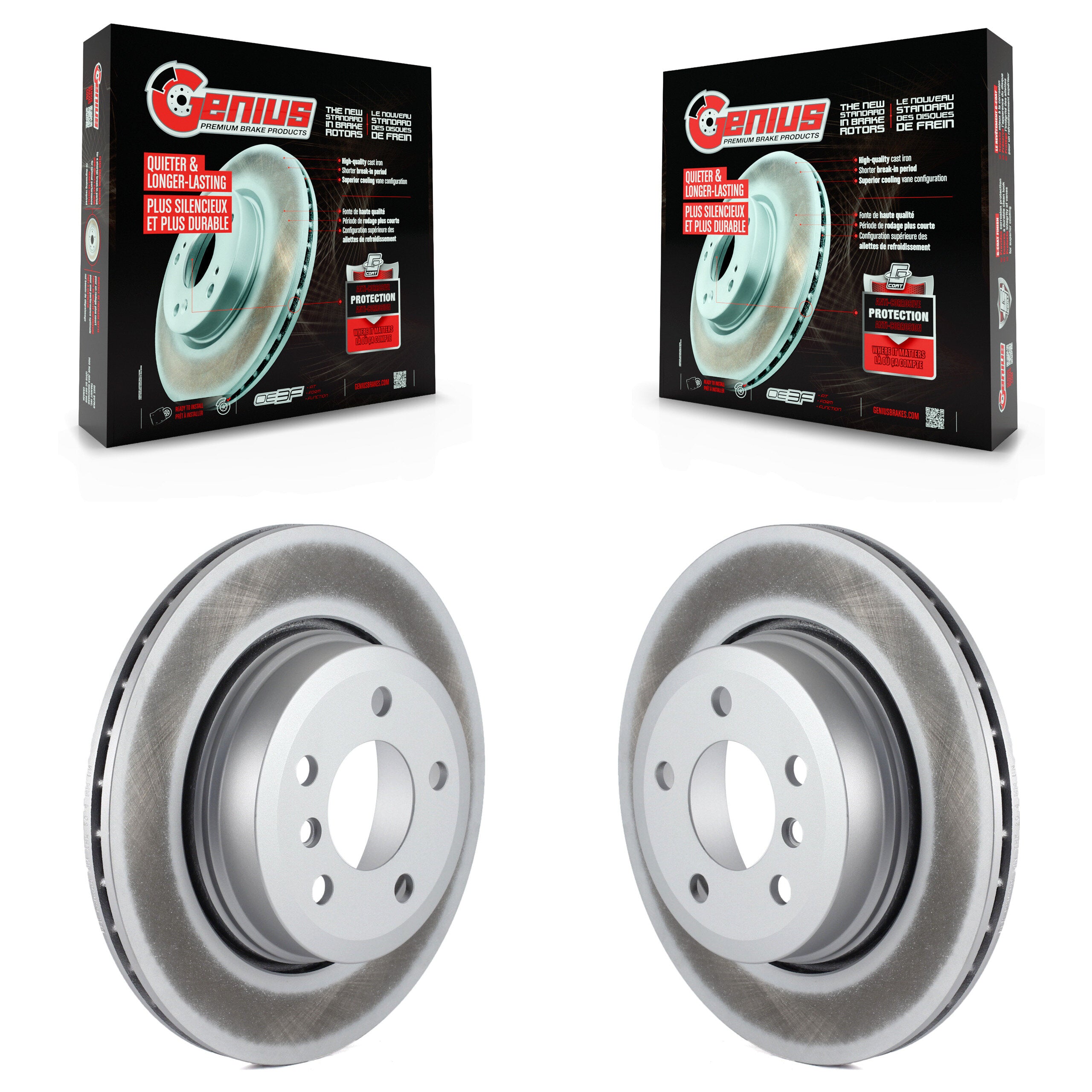 Genius KG-100562 Disc Brake Rotor for 2004-2010 BMW X3 - Rear
