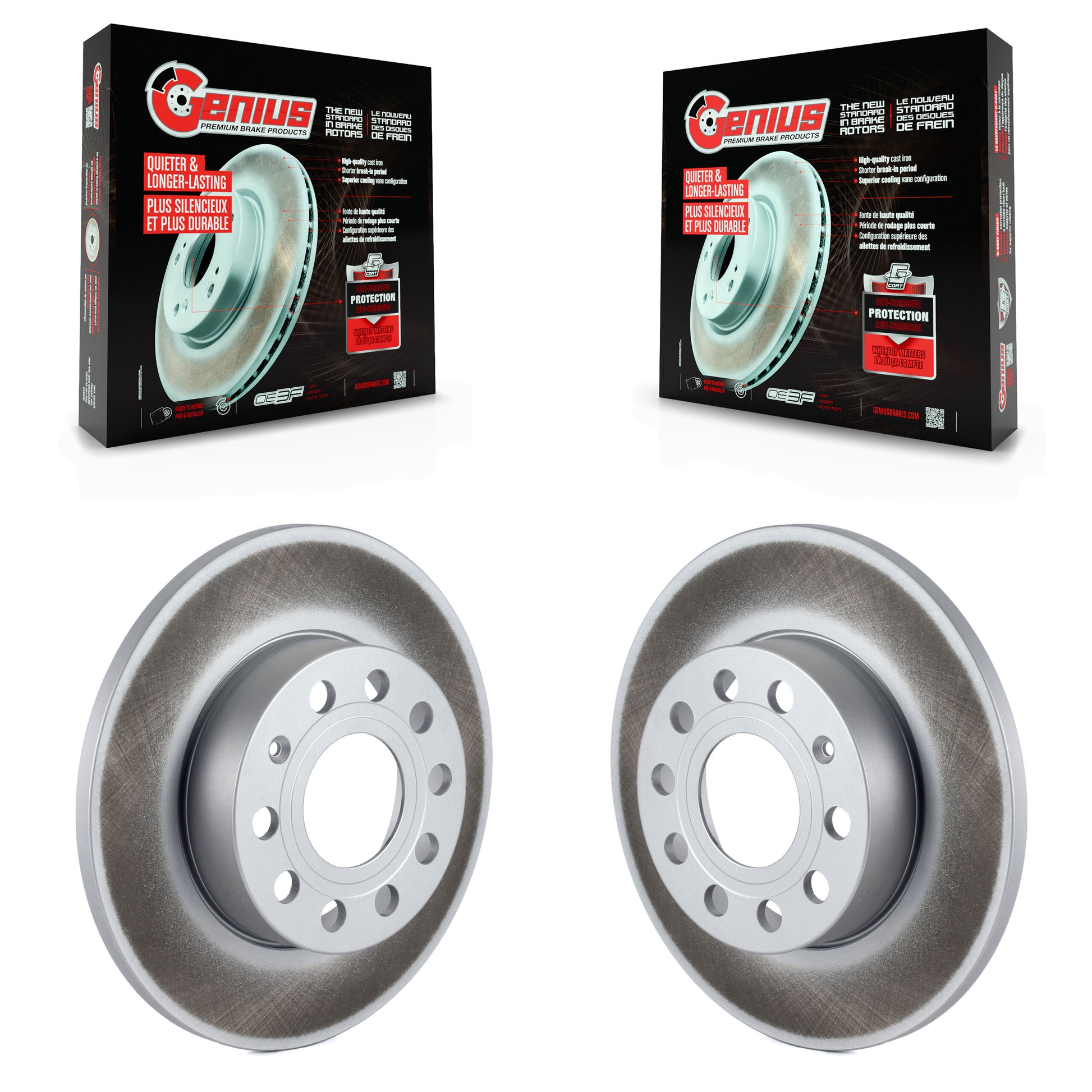 Genius KG-100567 Disc Brake Rotor for 2005-2011 Volkswagen Golf, Audi A3 and More - Rear
