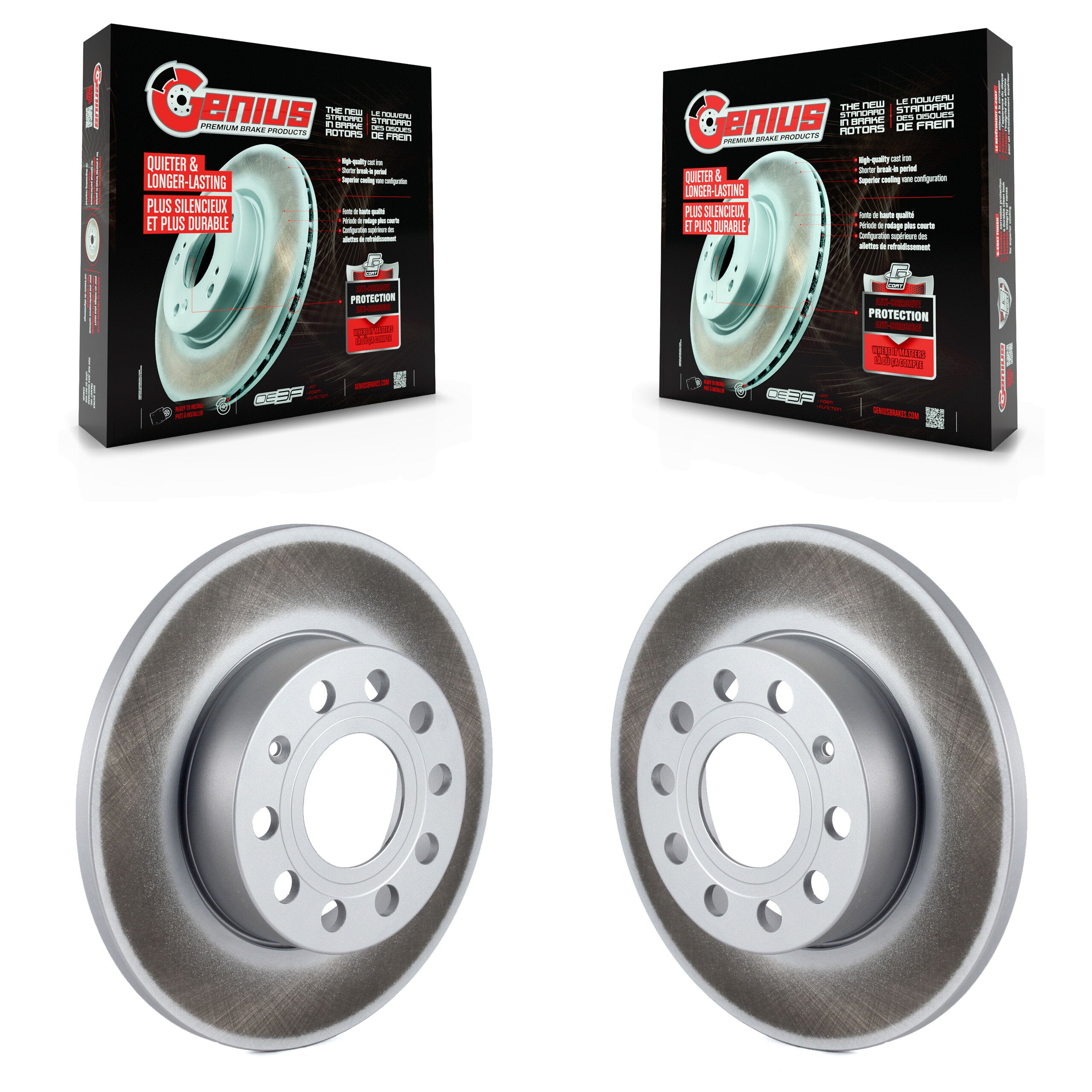 Genius KG-100567 Disc Brake Rotor for 2005-2011 Volkswagen Golf, Audi A3 and More - Rear