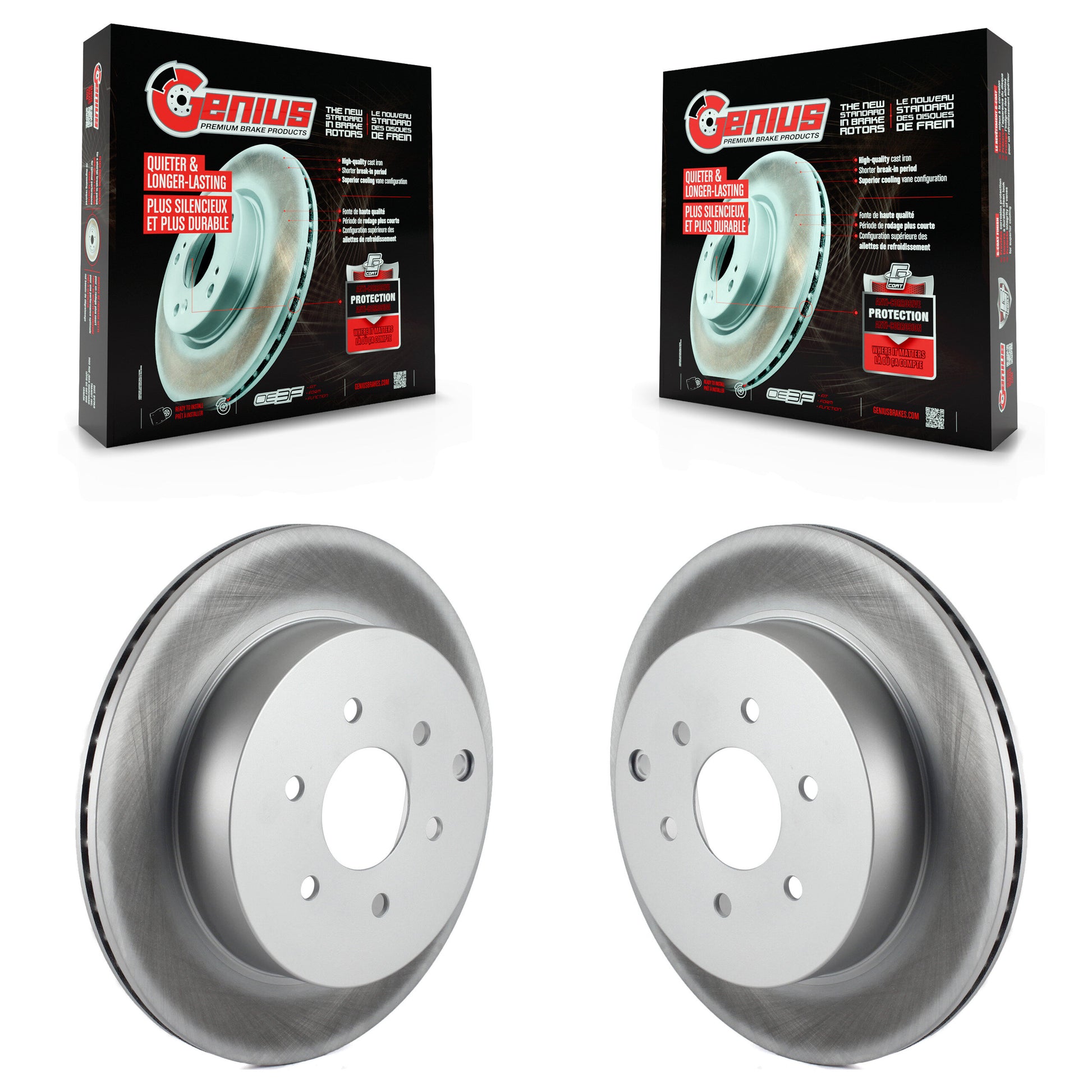 Genius KG-100571 Disc Brake Rotor for 2004-2012 Nissan Pathfinder - Rear