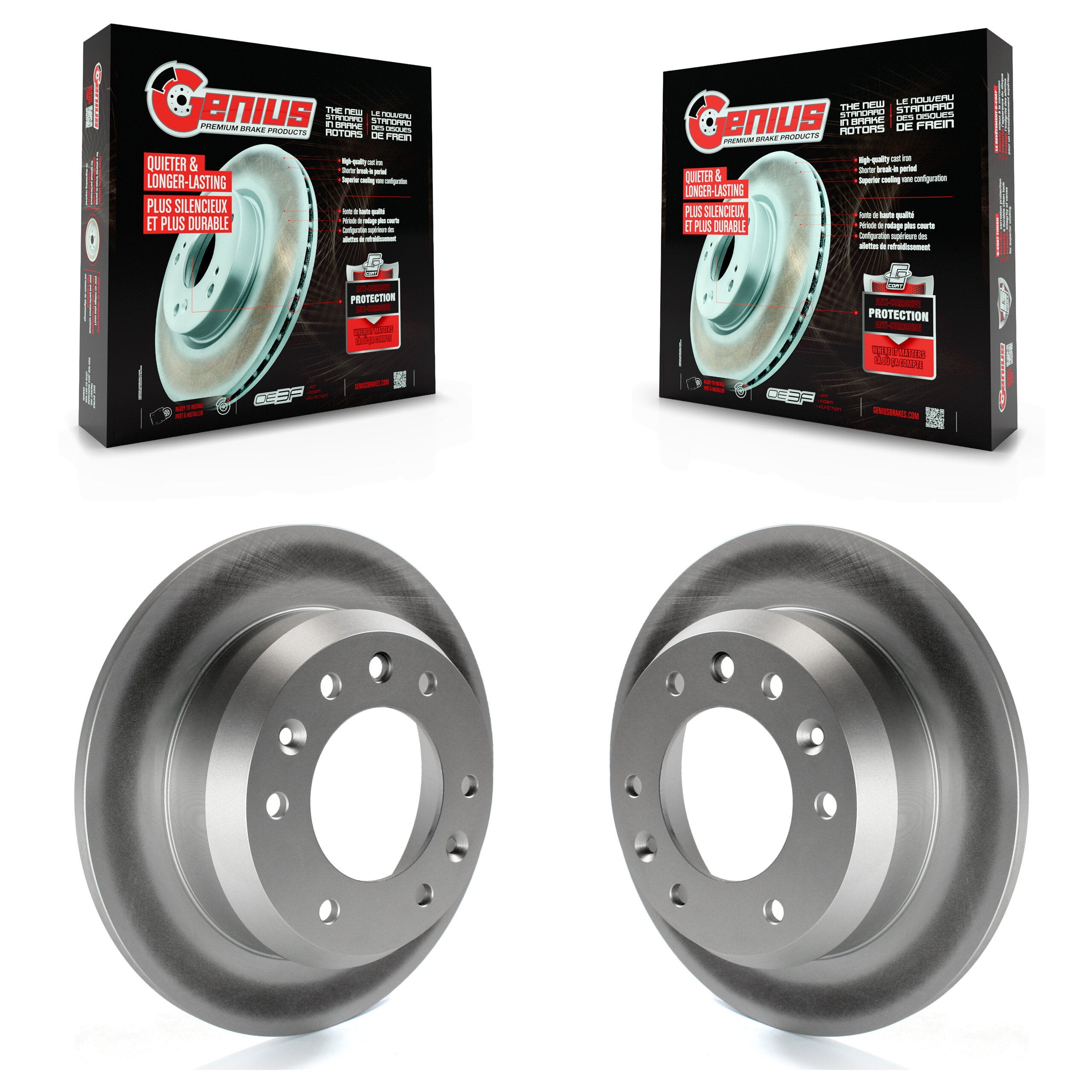 Genius KG-100572 Disc Brake Rotor for 2006-2014 Kia Sedona, Hyundai Entourage - Rear