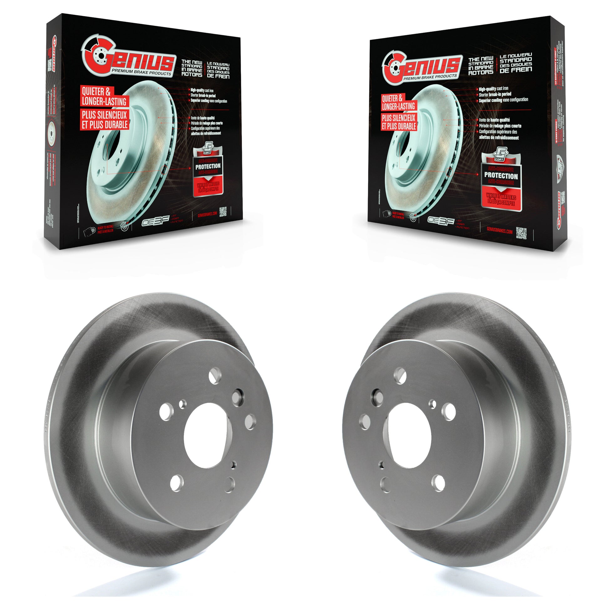Genius KG-100573 Disc Brake Rotor for 2007-2012 Toyota Avalon, Lexus ES350, Toyota Camry - Rear