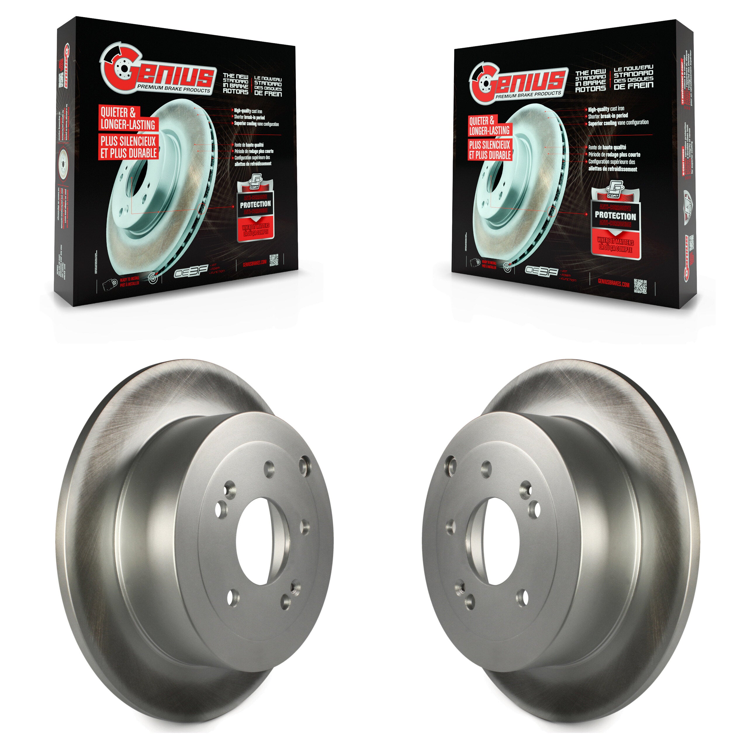 Genius KG-100577 Disc Brake Rotor for 2007-2009 Hyundai Santa Fe - Rear